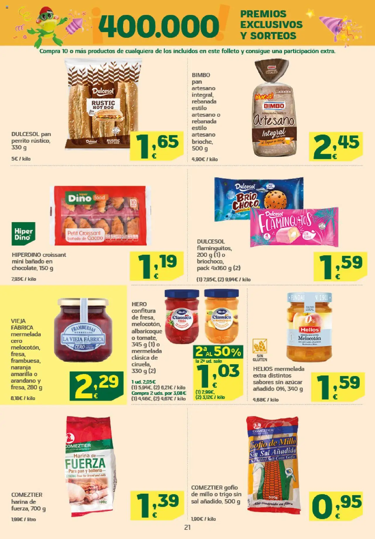 HiperDino folleto │ válido desde el 09.10.2025 | Página: 21 | Productos: Pan, Croissant, Αποφλοιωτής σκόρδου, Φρυγανιές σικάλεως