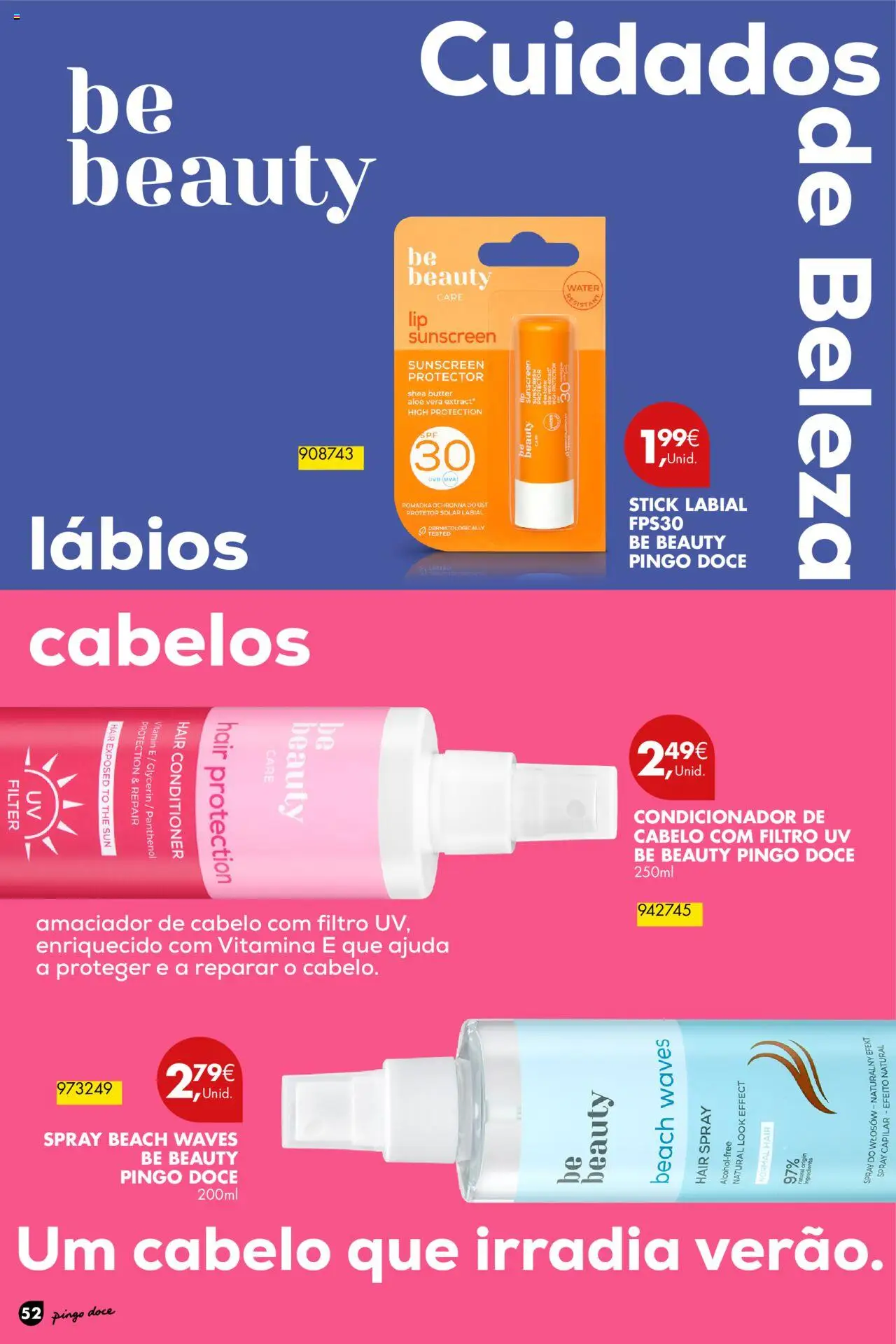 Pingo Doce - Folheto Solares │ válido de 01.04.2025 | Página: 52 | Produtos: Condicionador, Protetor solar