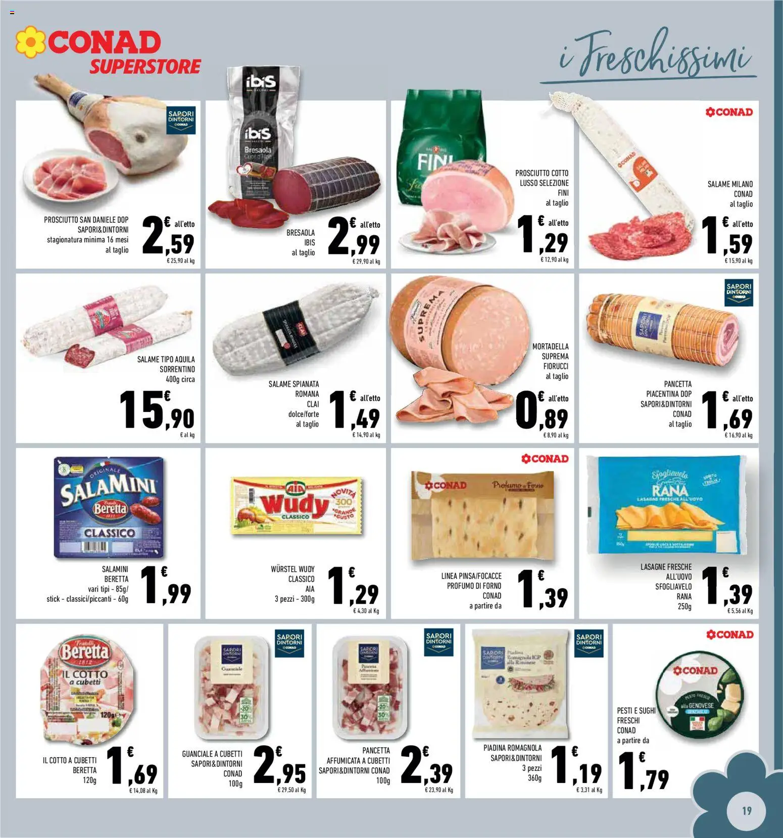 Volantino Conad del 01.12.2025 | Pagina: 19 | Prodotti: Salame, Pesto, Mortadella, Profumo