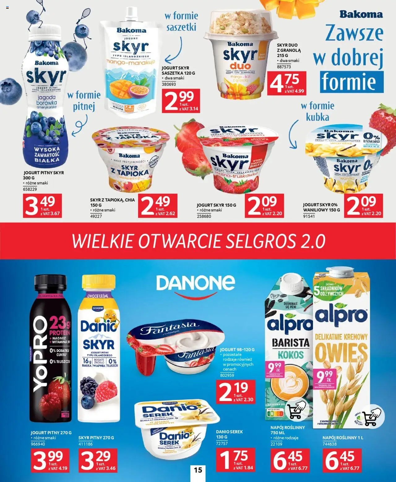 Selgros cash&carry Gazetka - Poznań markowe produkty od 09.10.2025 | Strona: 15 | Produkty: Mango, Malina, Serek, Owoce