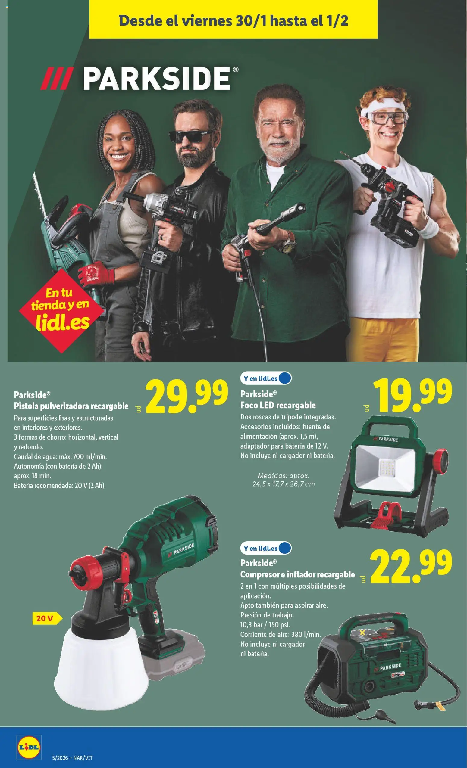 Lidl folleto de bazar │ válido desde el 26.01.2026 | Página: 18 | Productos: Inflador, Adaptador, Batería