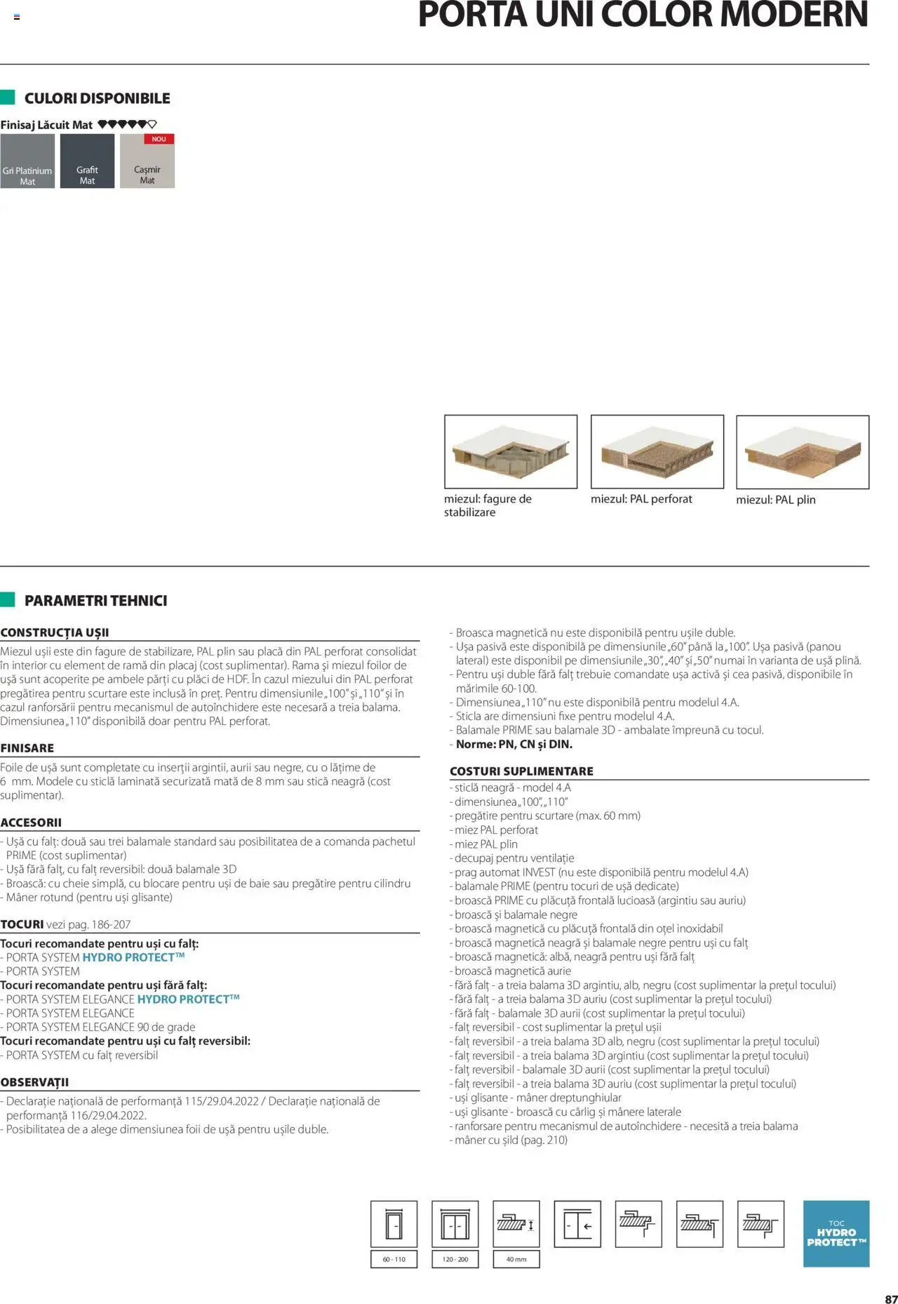 Noul catalog Proges – valabil de la 01.05.2025 | Pagină: 87 | Produse: Mâner, Ușă