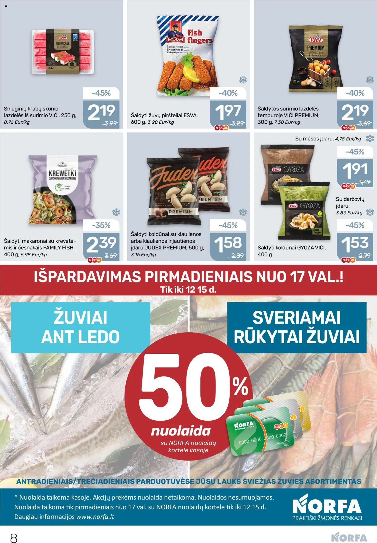 NORFA akcijos nuo 13.11.2025 | Puslapis: 8 | Prekių: Kiaulienos, Jautienos, Makaronai