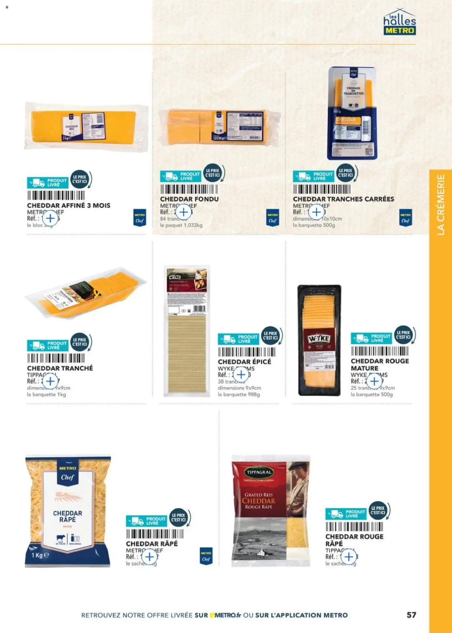 {H1} | Page: 57 | Produits: Fromage, Cheddar, Livre