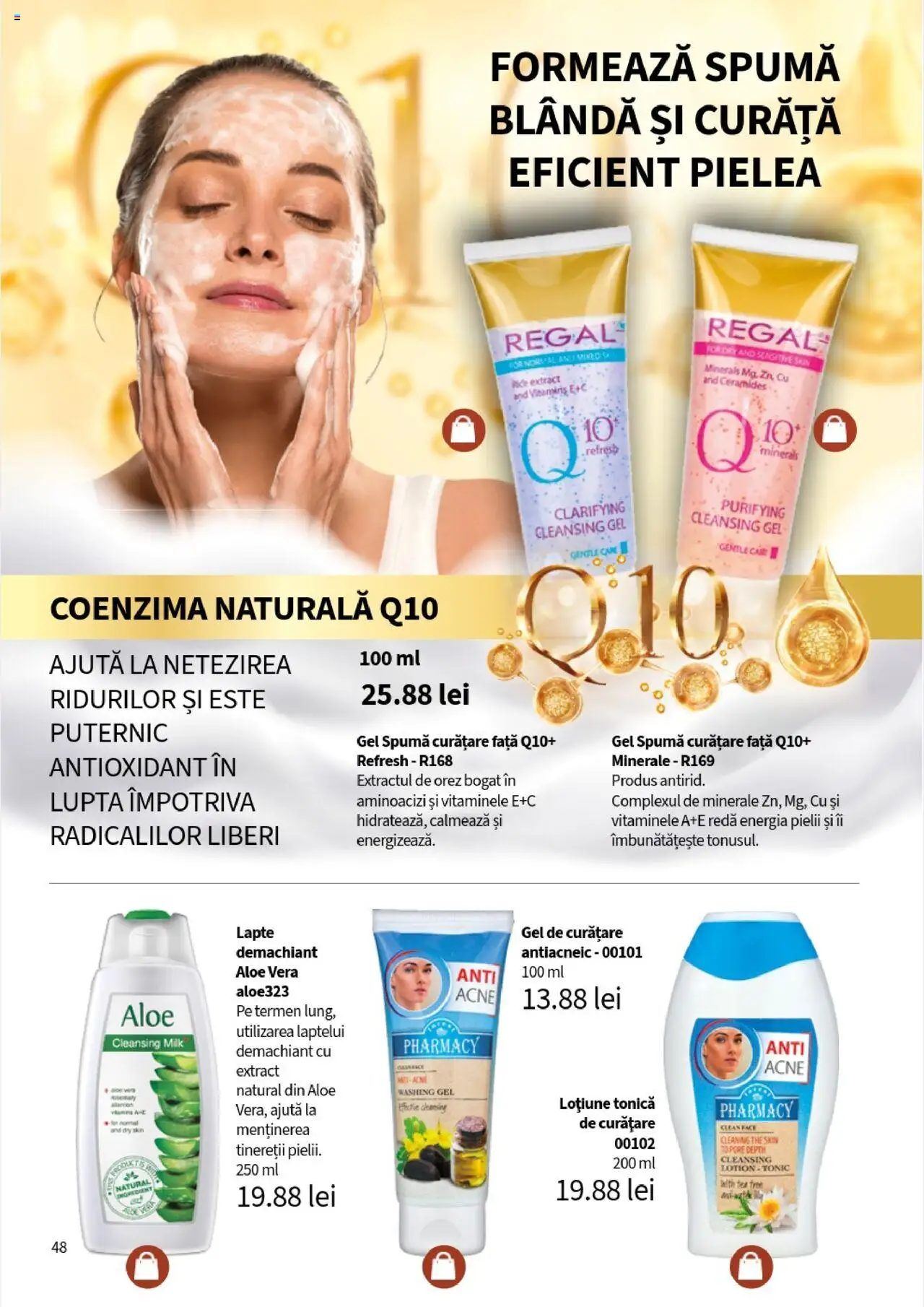 Noul catalog Lady’s – valabil de la 25.09.2025 | Pagină: 50 | Produse: Loțiune tonică, Demachiant, Gel de curățare, Aloe vera
