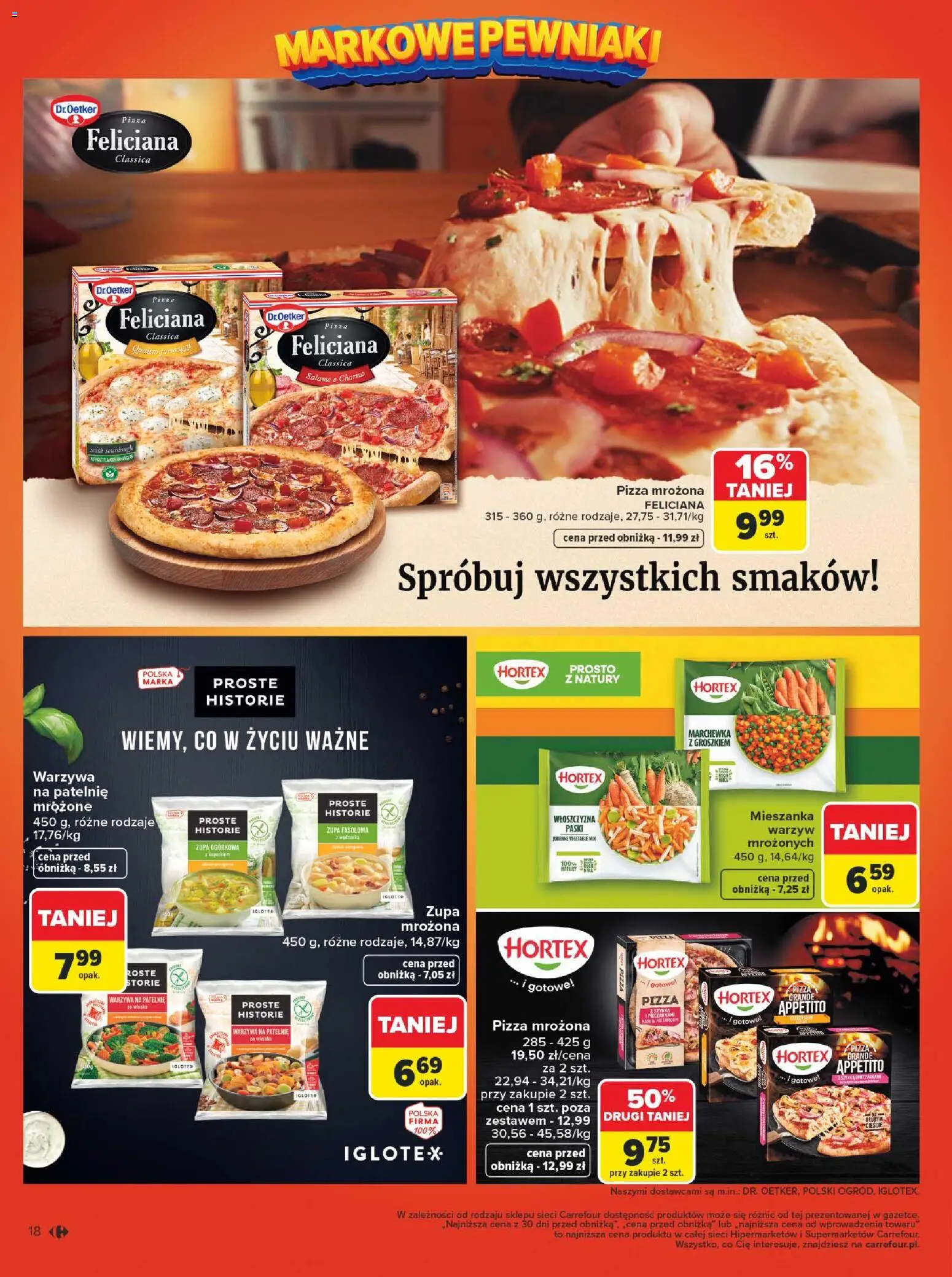 Carrefour Gazetka od 16.02.2026 | Strona: 20 | Produkty: Patelnie, Pizza mrożona, Marchewka, Marchewka z groszkiem