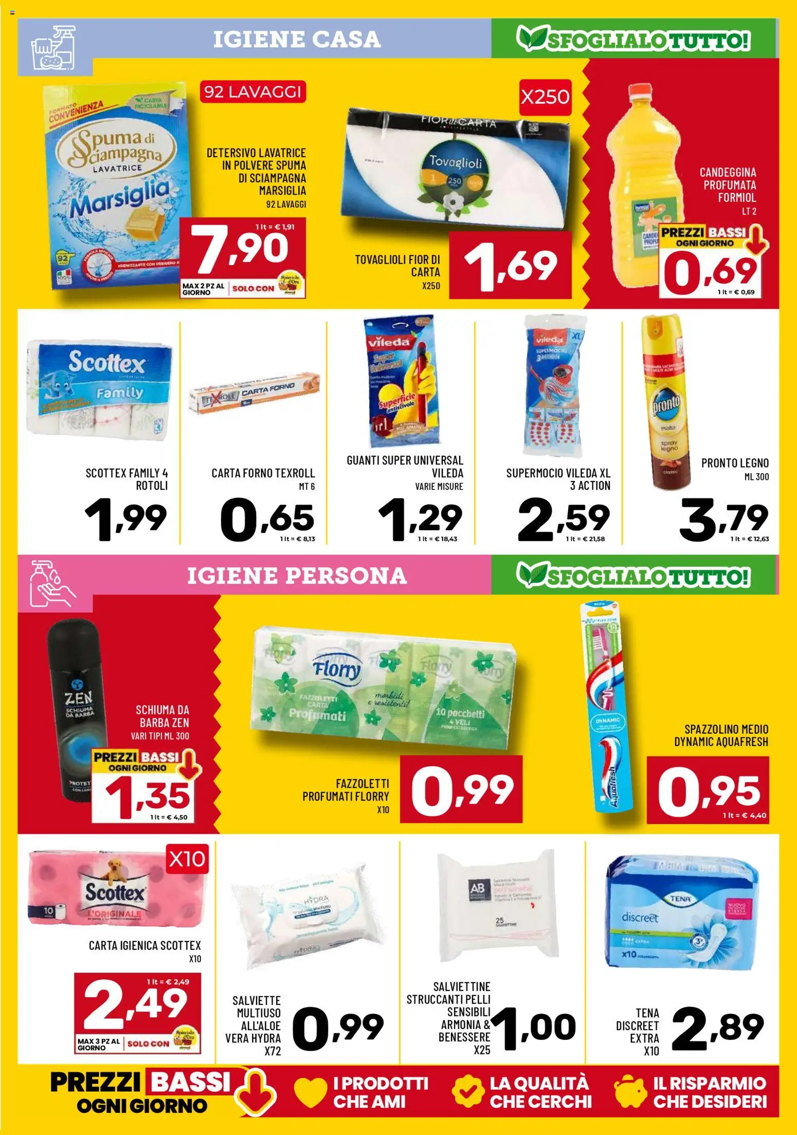 Volantino Il Centesimo del 13.02.2026 | Pagina: 13 | Prodotti: Spazzolino, Fazzoletti, Guanti, Carta forno