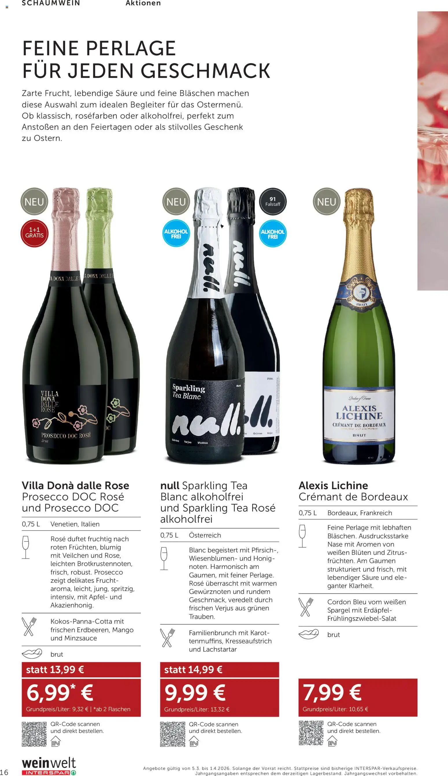 Interspar Wein Welt gültig ab 05.03.2026 | Seite: 16 | Produkte: Mango, Pfirsich, Äpfel