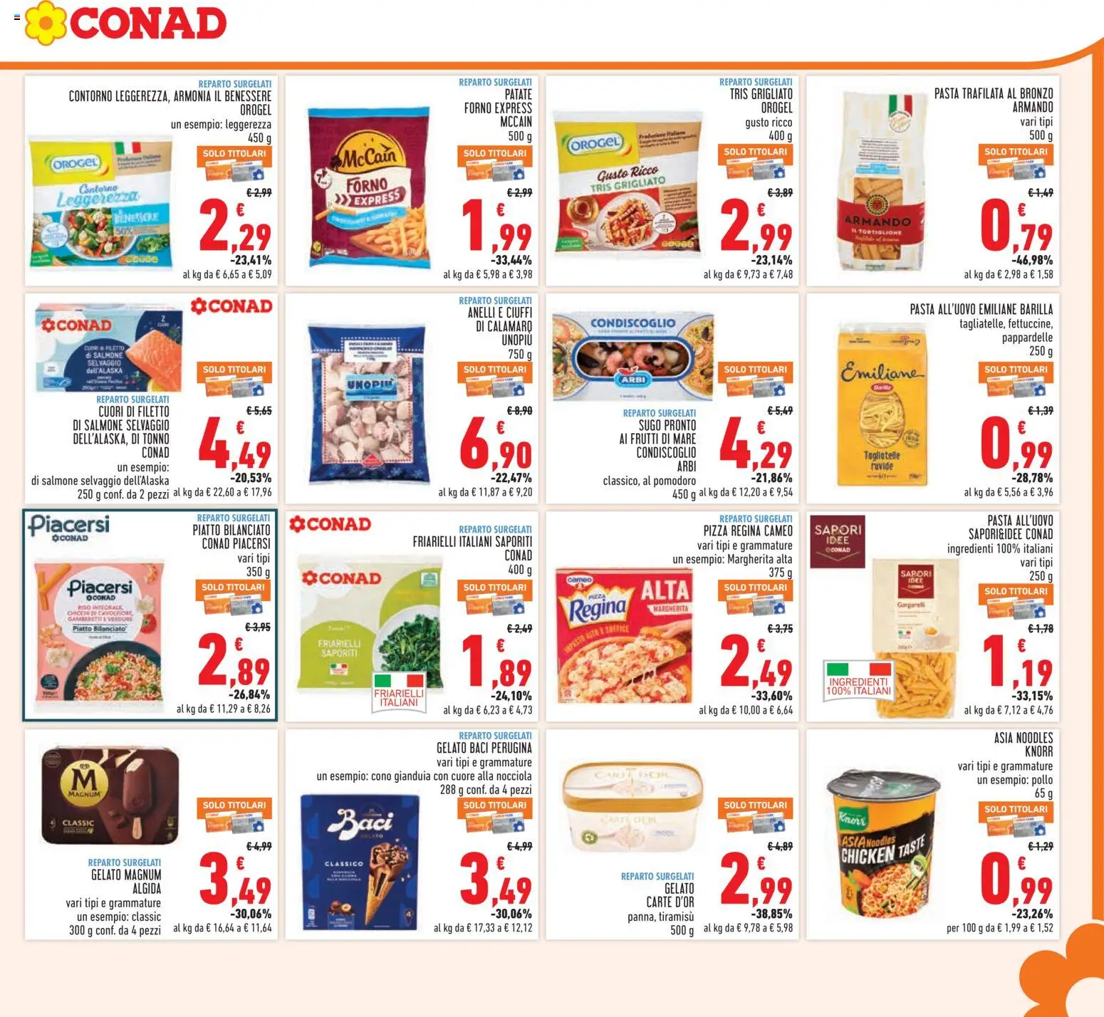 Volantino Conad del 08.04.2026 | Pagina: 13 | Prodotti: Pizza, Patate, Pasta, Tonno