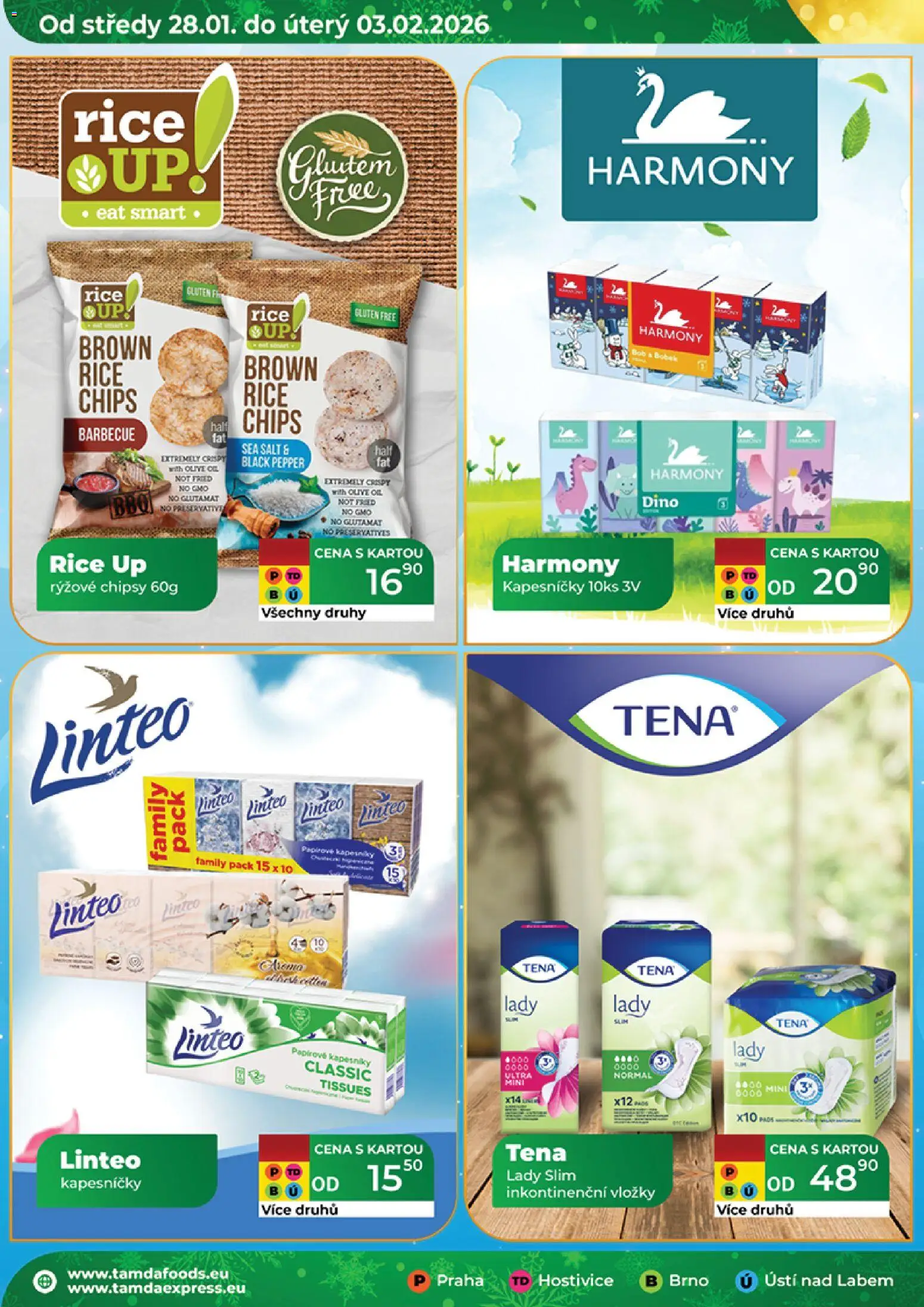 Tamda Foods leták od 28.01.2026 | Strana: 18 | Produkty: Vložky, Inkontinenční vložky, Chipsy, Rýžové chipsy