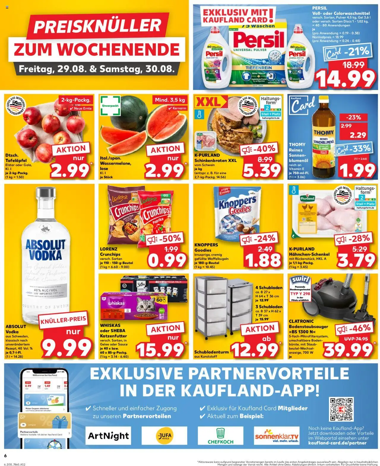 Kaufland Prospekt 	 - gültig ab dem 28.08.2025 | Seite: 6 | Produkte: Sheba, Hahnchenschenkel, Wassermelone, Chips