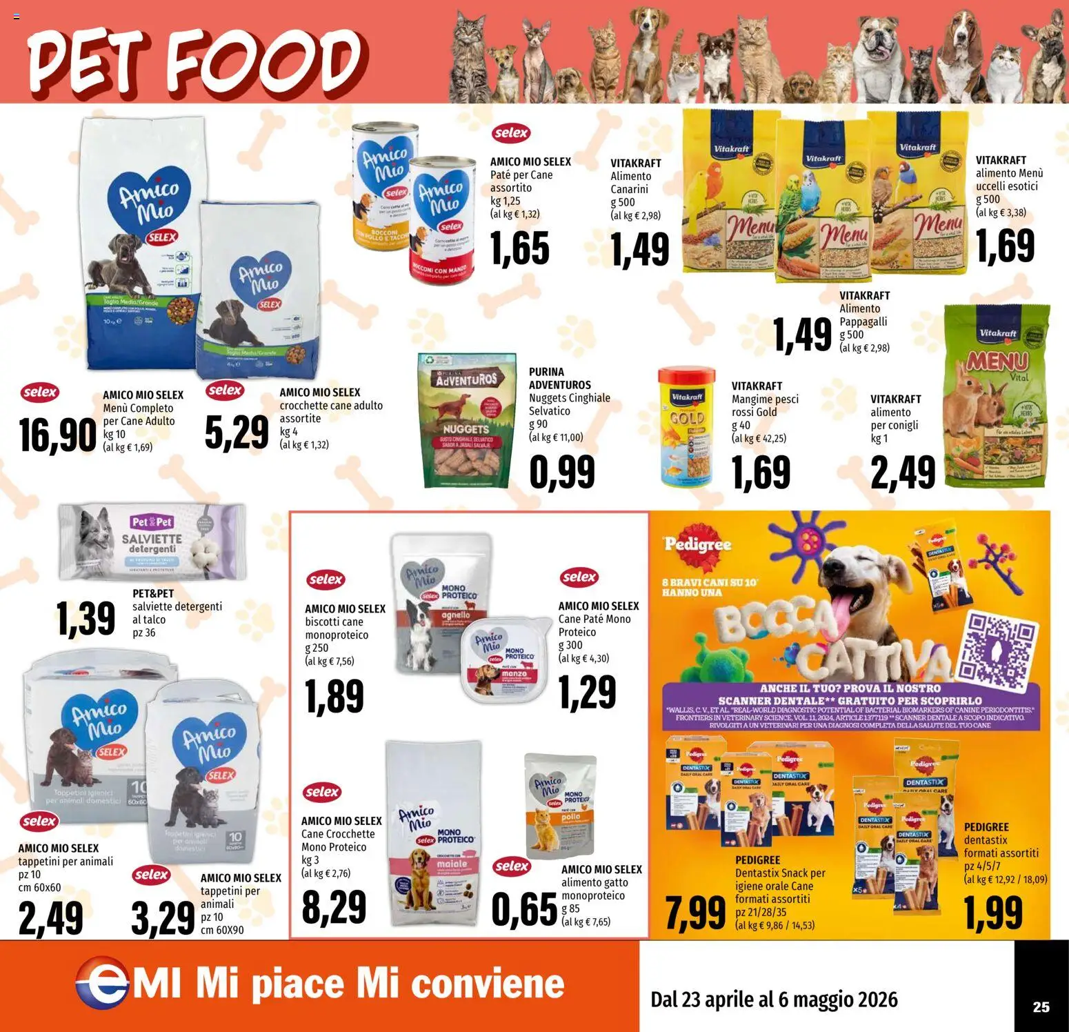 Volantino EMI del 23.04.2026 | Pagina: 25 | Prodotti: Maiale, Manzo, Biscotti, Nuggets