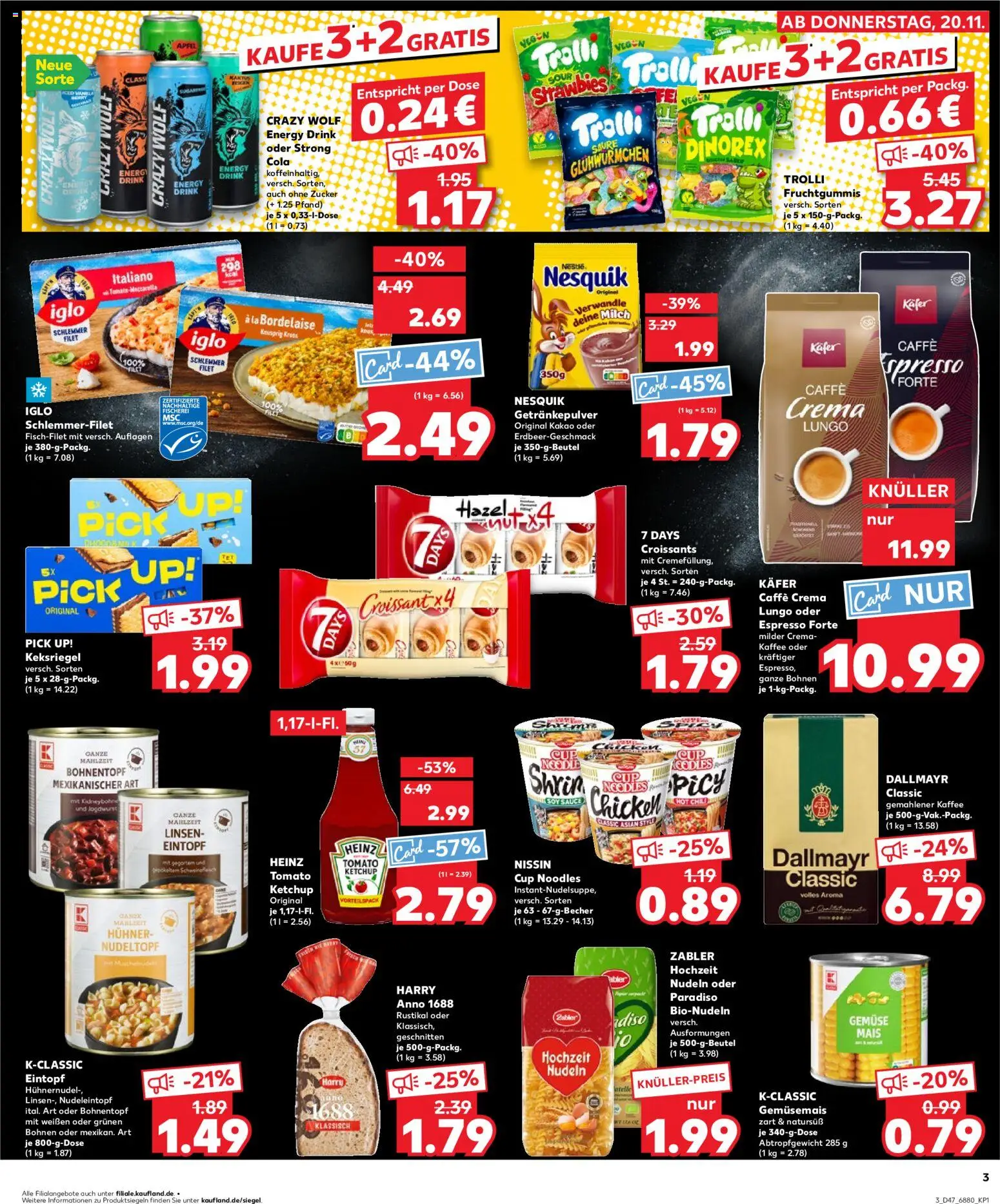 Kaufland prospekt Völklingen	 – gültig ab 20.11.2025 | Seite: 3 | Produkte: Kaffee, Äpfel, Croissant, Dallmayr