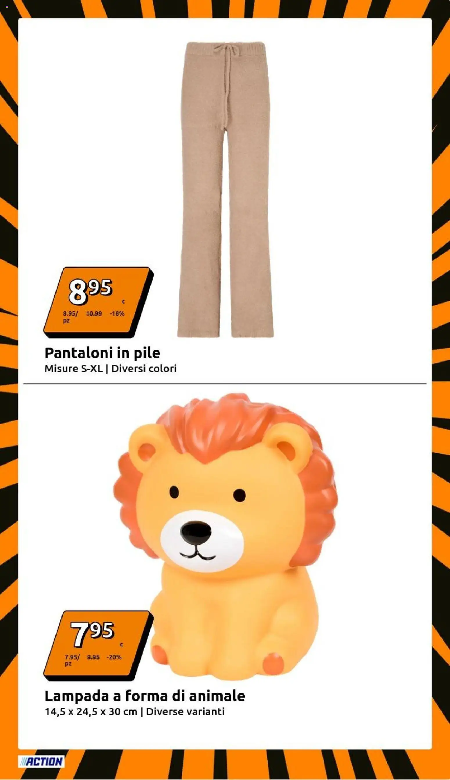 Volantino Action del 26.11.2025 | Pagina: 25 | Prodotti: Pile, Pantaloni, Lampada