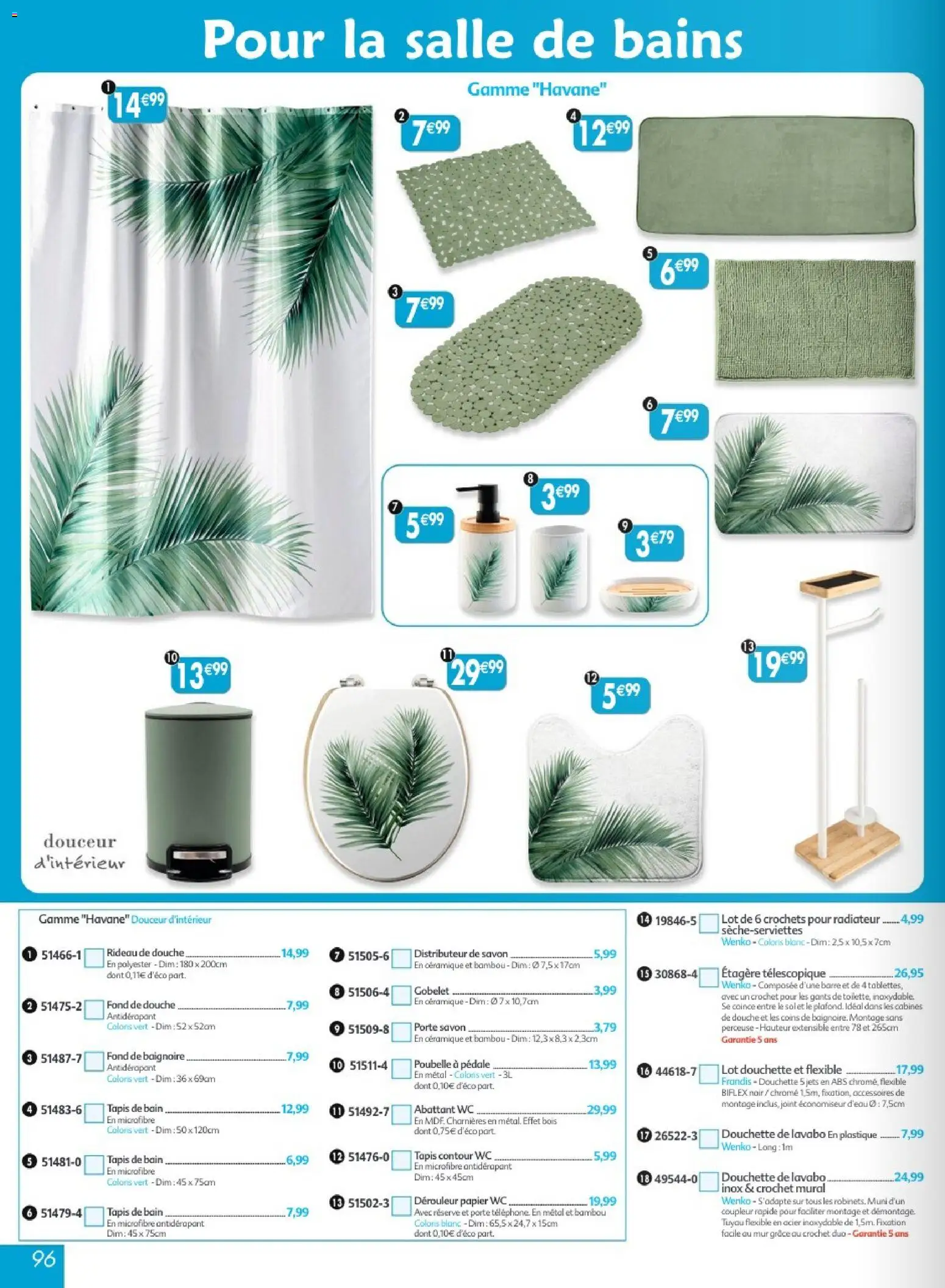 {H1} | Page: 96 | Produits: Poubelle, Porte, Radiateur, Baignoire