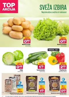 Mercator katalog akcije – veljaven od 16.04.2026 | Stran: 2 | Izdelki: Kos, Solata, Krompir, Zelje