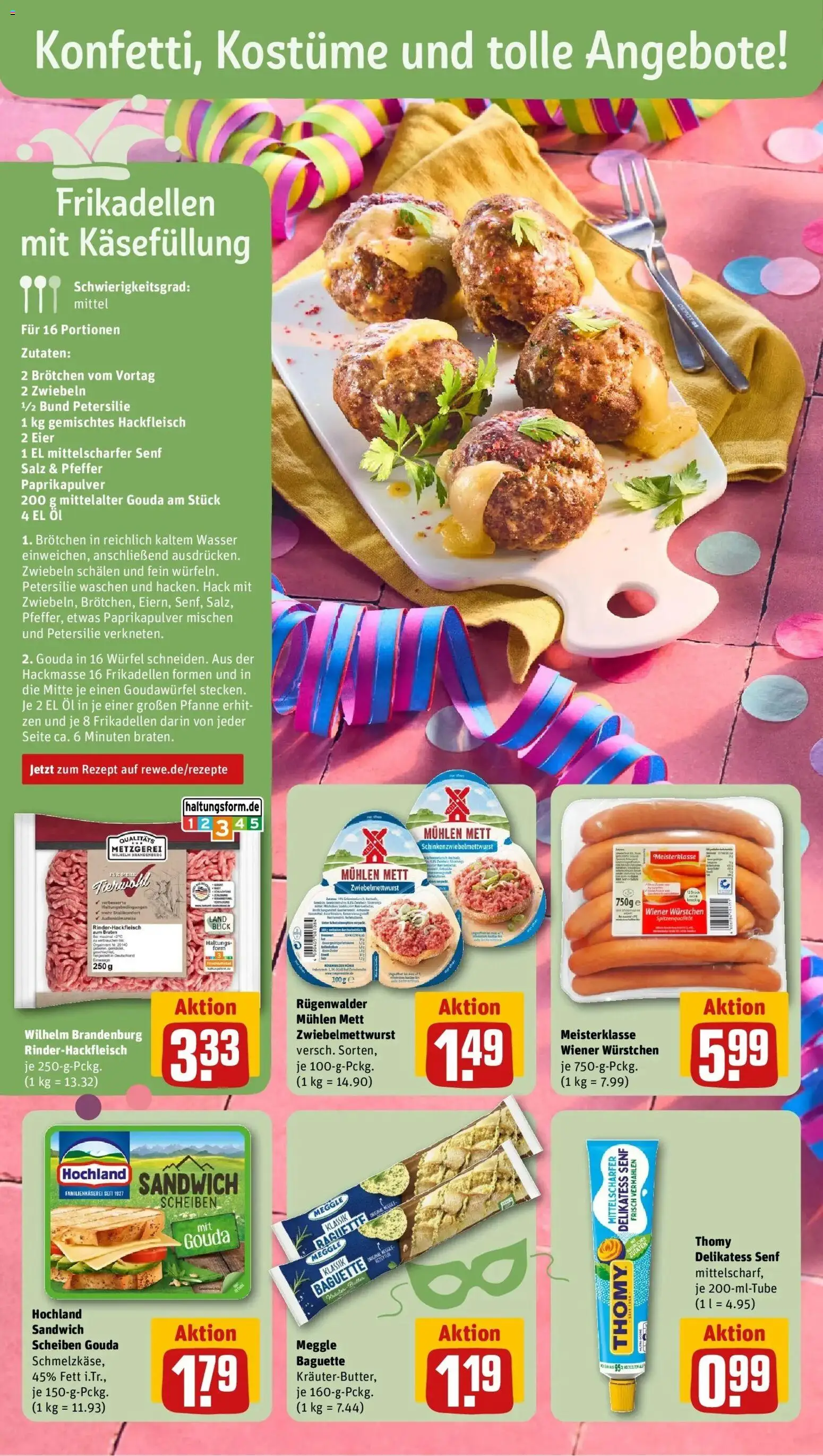 Rewe prospekt Bad Langensalza	 – gültig ab 09.02.2026 | Seite: 8 | Produkte: Eier, Baguette, Wasser, Hackfleisch