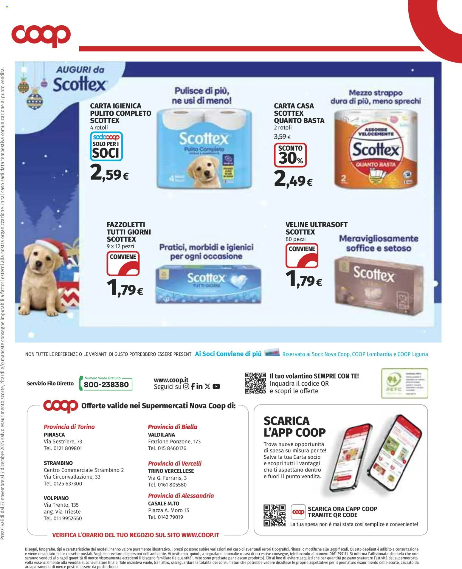 Volantino COOP del 27.11.2025 | Pagina: 18 | Prodotti: Veline, Tè, Fazzoletti, Data