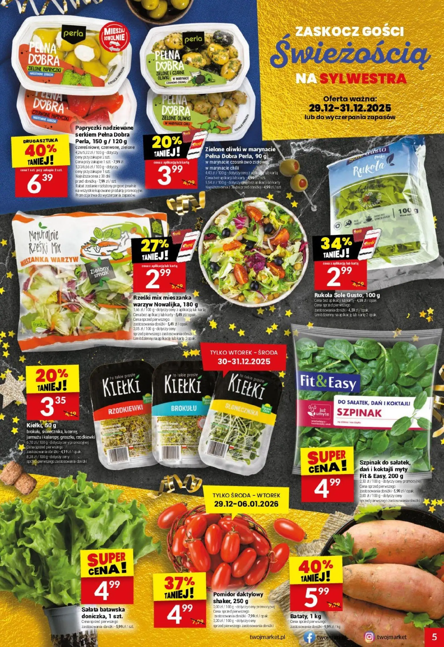 Twój Market Gazetka od 29.12.2025 | Strona: 5 | Produkty: Chili, Karta, Szpinak, Mieszanka warzyw