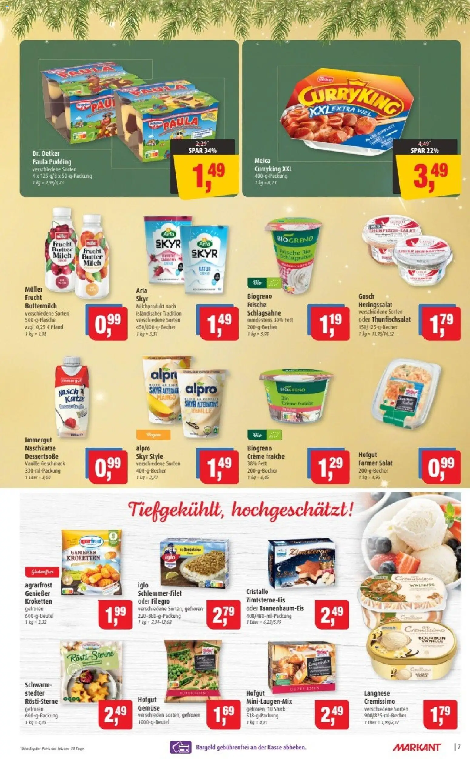 Markant Prospekt 	 – gültig ab 01.12.2025 | Seite: 7 | Produkte: Langnese, Buttermilch, Meica, Skyr
