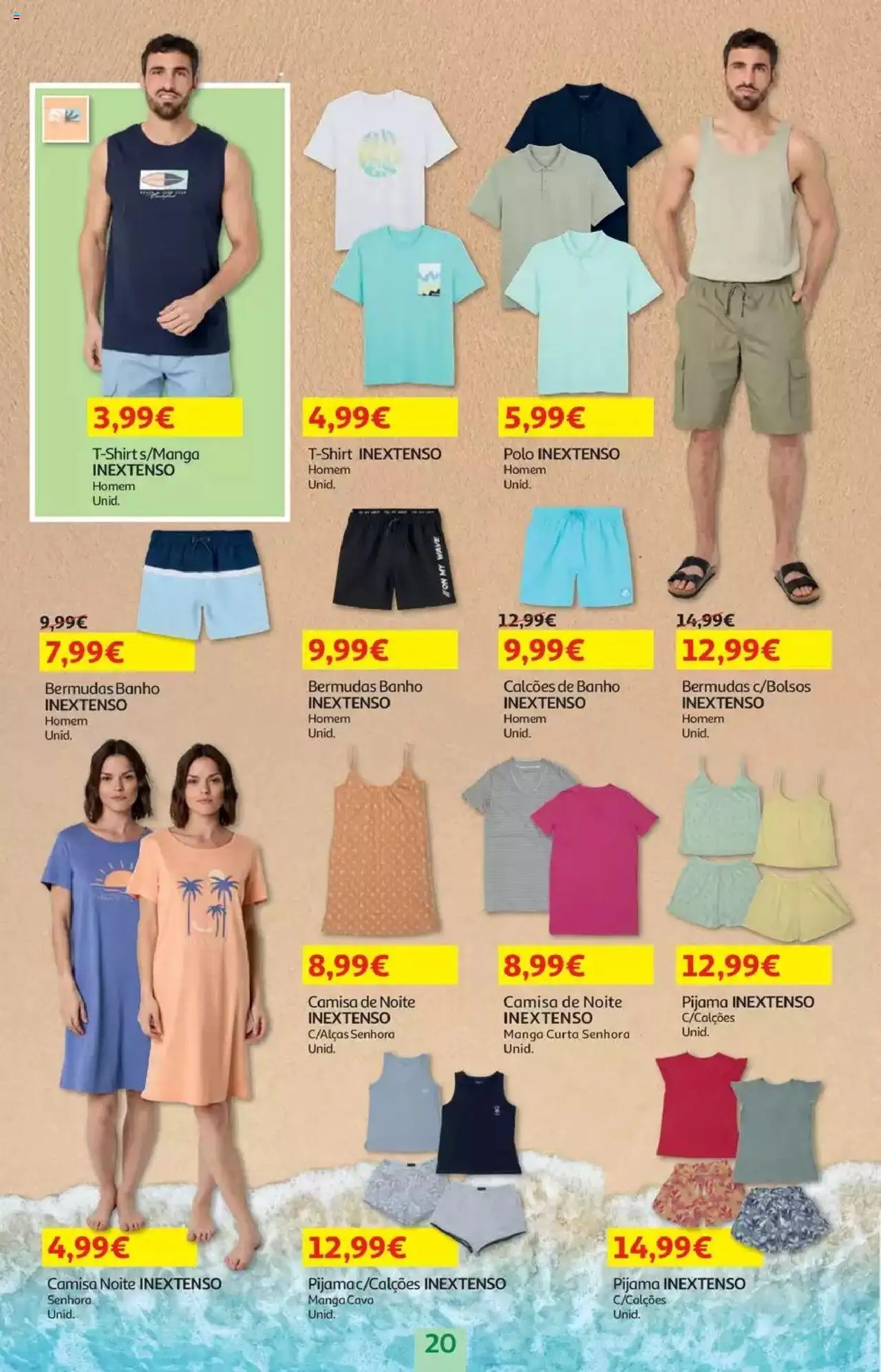 Auchan - Folheto Viagem e Praia │ válido de 02.06.2025 | Página: 20 | Produtos: Calções, Banho, Camisa