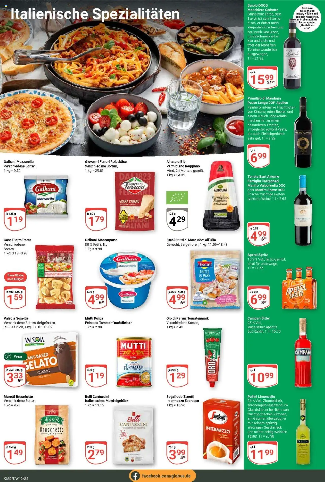 Globus prospekt Köln	 – gültig ab 28.09.2025 | Seite: 22 | Produkte: Kirschen, Aperol, Reibekase, Chips