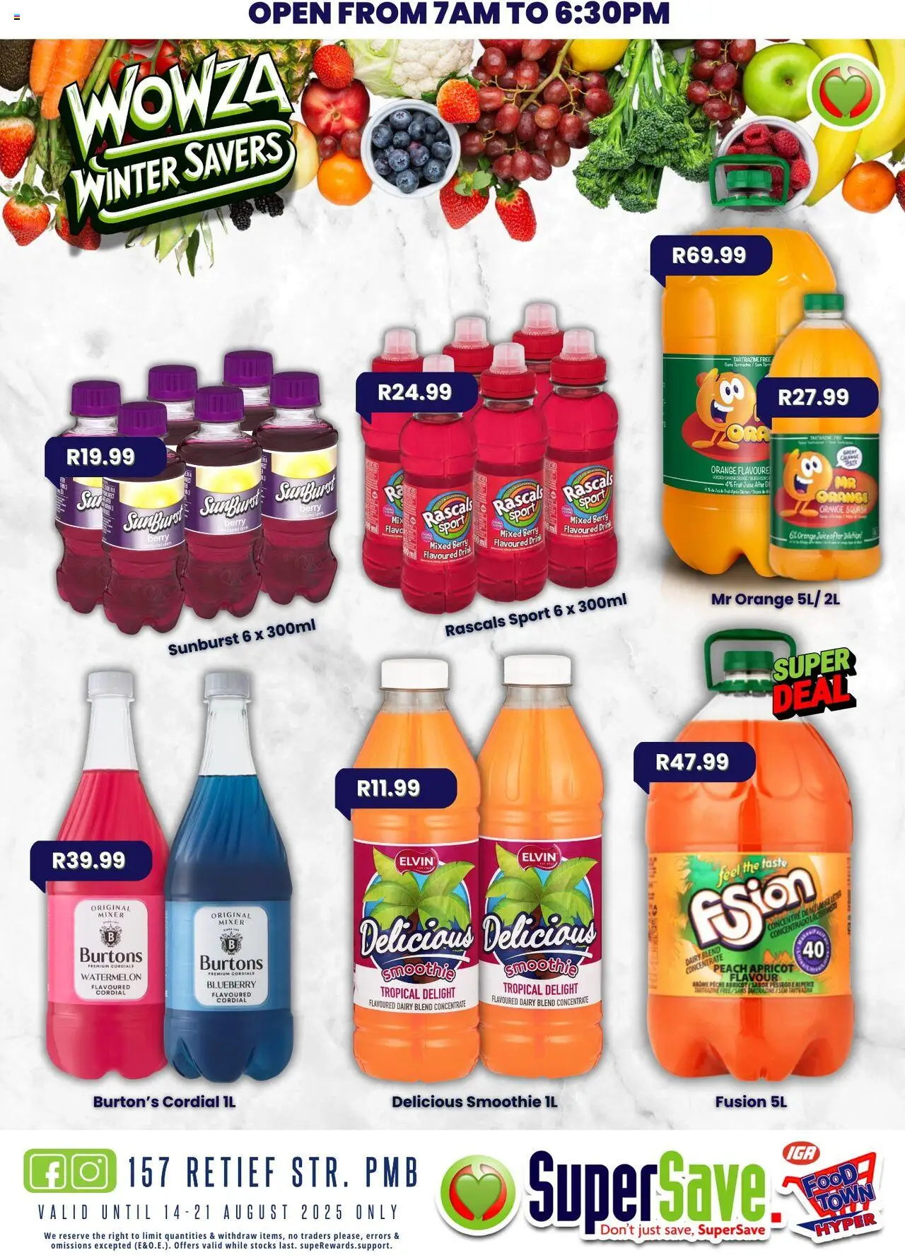 Super Save Specials │ valid from 14.08.2025 | Page: 19 | Products: Mixer, Juice, Fruit, Dairy blend