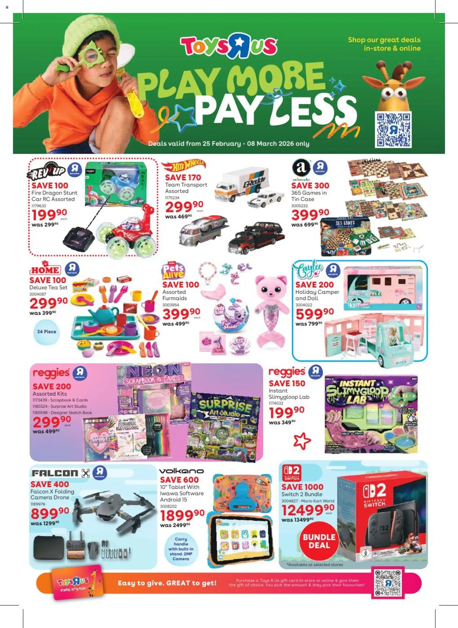 New Toys R Us catalogue – valid from 25.02.2026 | Page: 1 | Products: Tablet, Camera, Case, Art