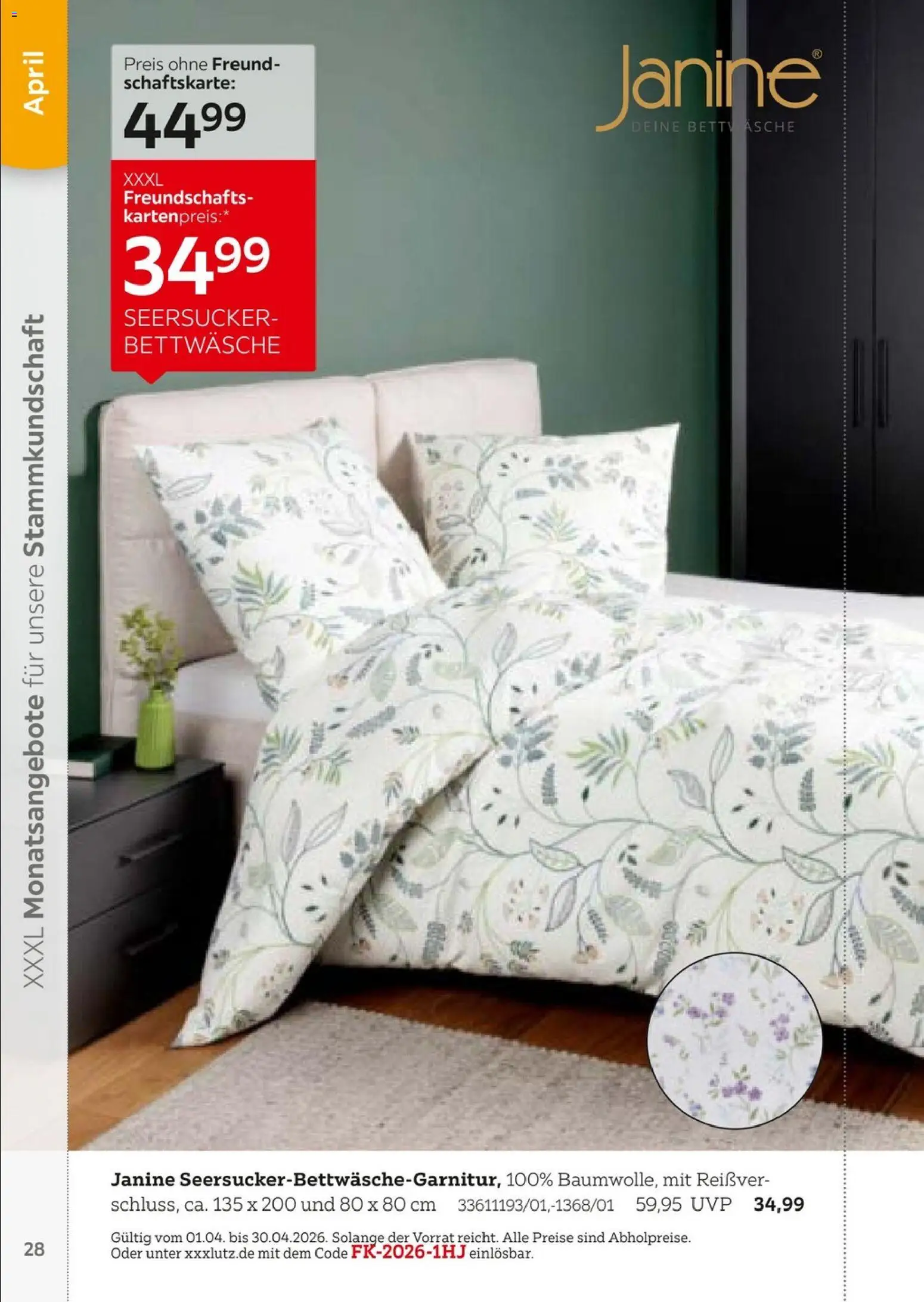 XXXL Lutz  Freundschaftskartenjournal – gültig ab 01.02.2026 | Seite: 28 | Produkte: Bettwäsche