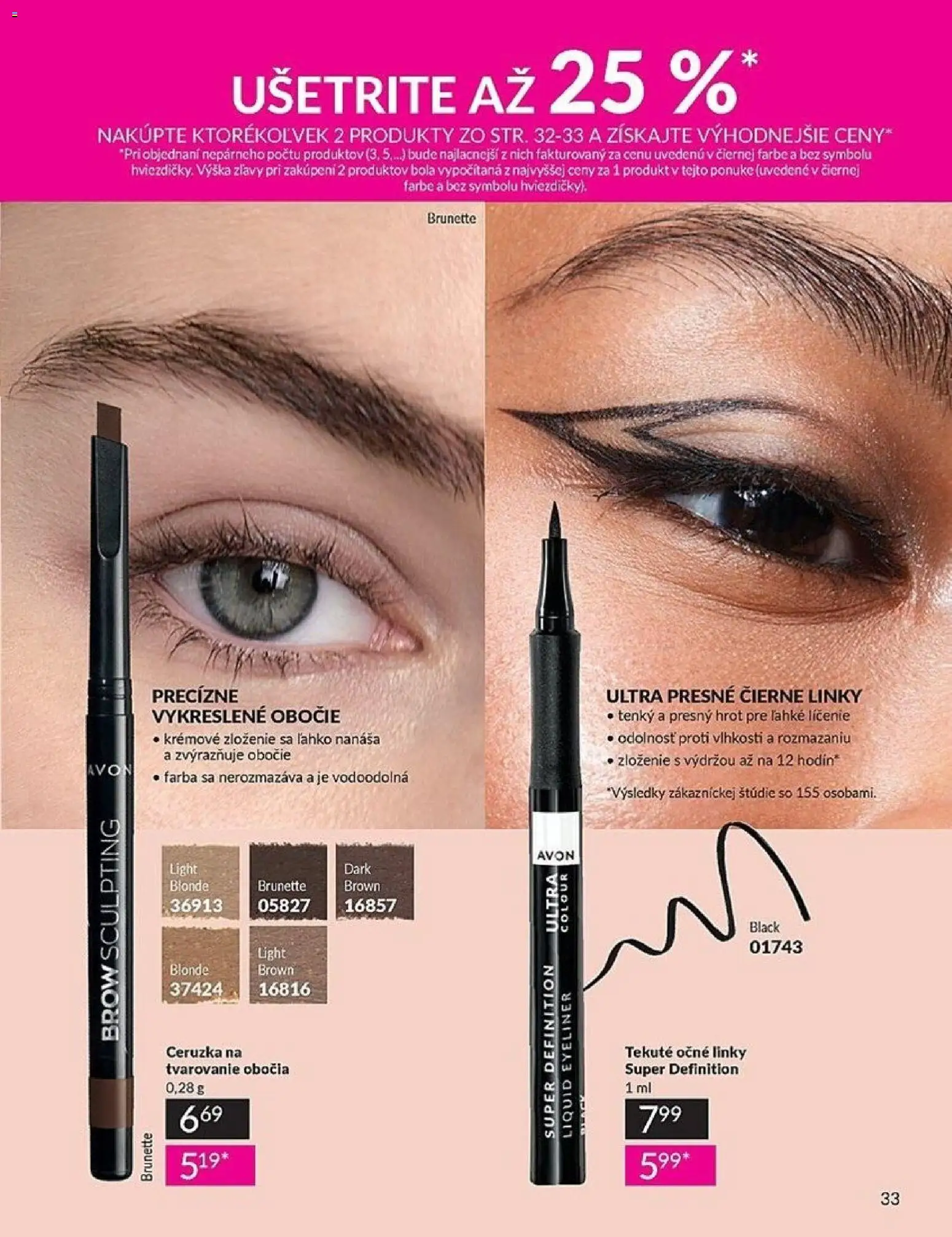 Nové Avon akcie – leták je platný od 01.05.2026 | Strana: 33 | Produkty: Ceruzka