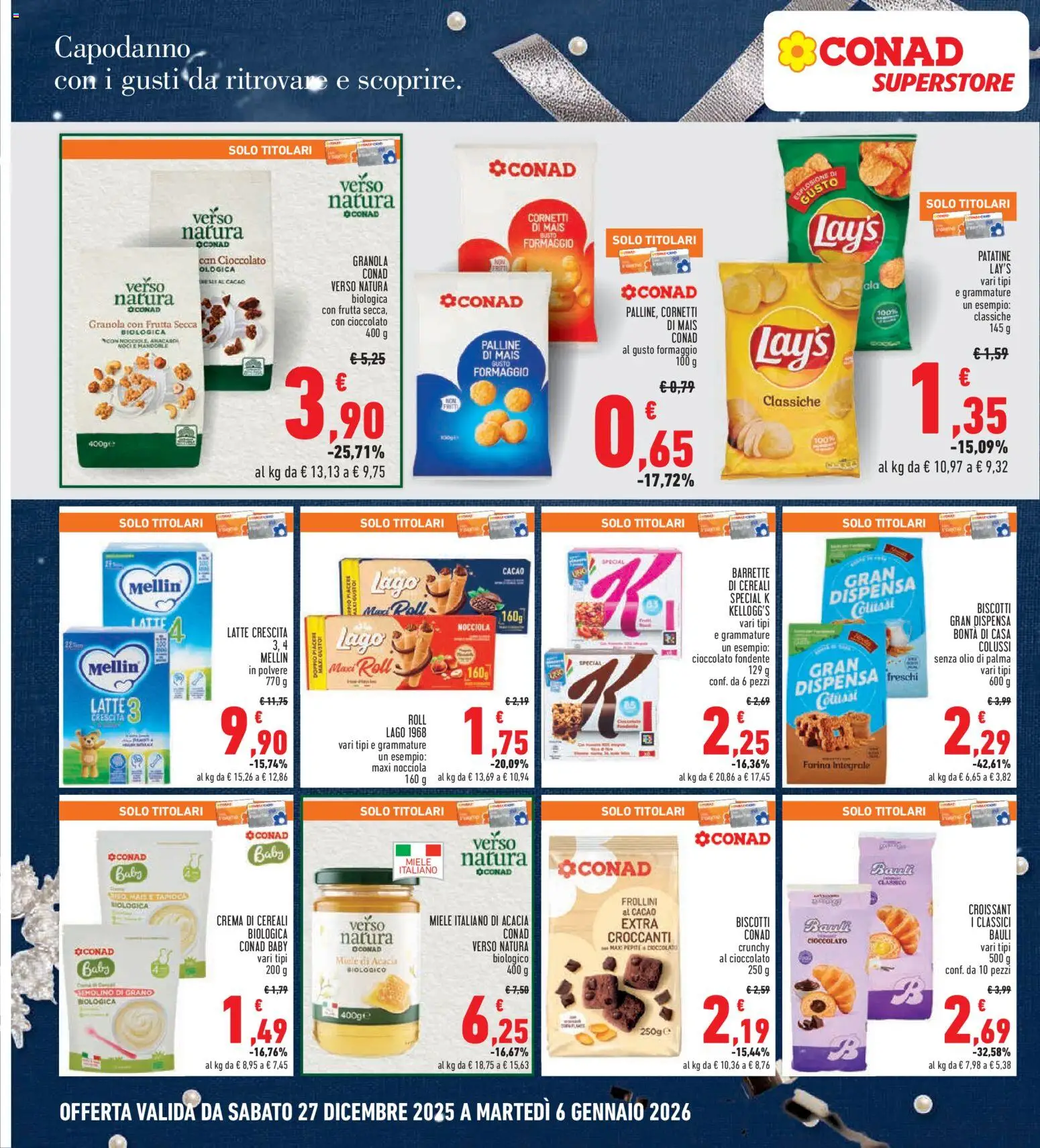 Volantino Conad del 27.12.2025 | Pagina: 20 | Prodotti: Crema, Noci, Cacao, Miele