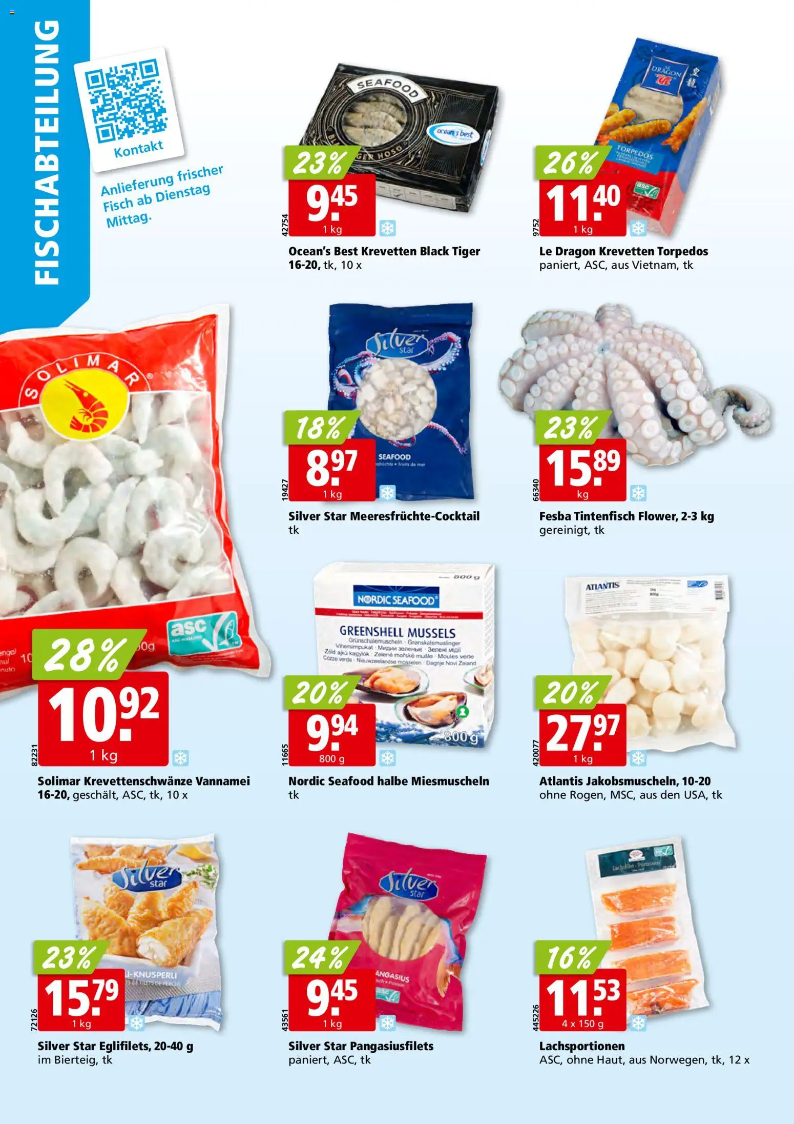 Aligro Aktionen Schlieren, Gossau SG, Frauenfeld, Rapperswil-Jona, Sargans, Bern, Brüttisellen, Pratteln, Emmen, Spreitenbach – gültig ab 27.10.2025 | Seite: 4 | Produkte: Tintenfisch, Fisch