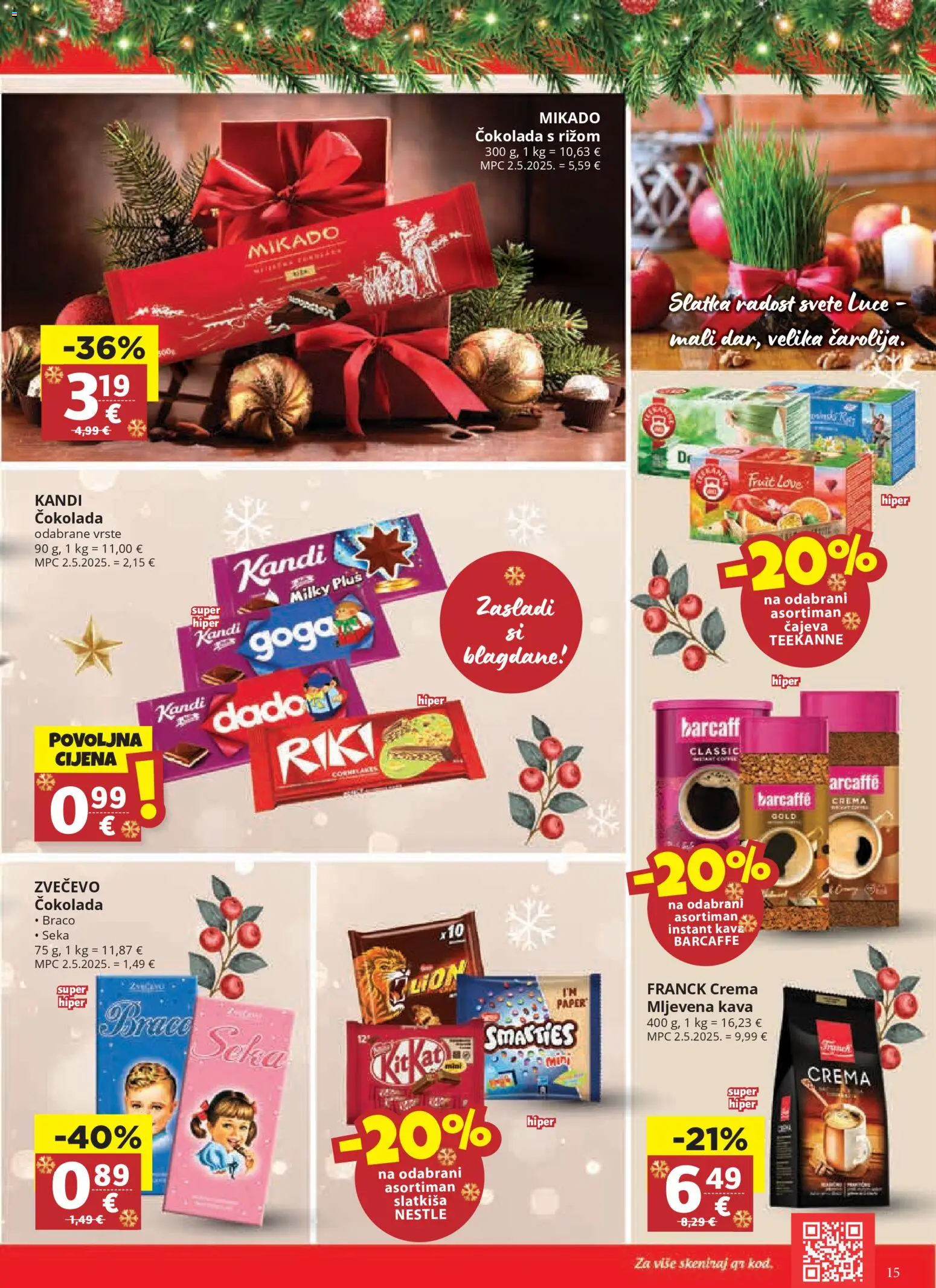 Ultra Gros katalog | vrijedi od 10.12.2025 | Stranica: 15 | Proizvodi: Mljevena kava, Kava, Čokolada, Barcaffe