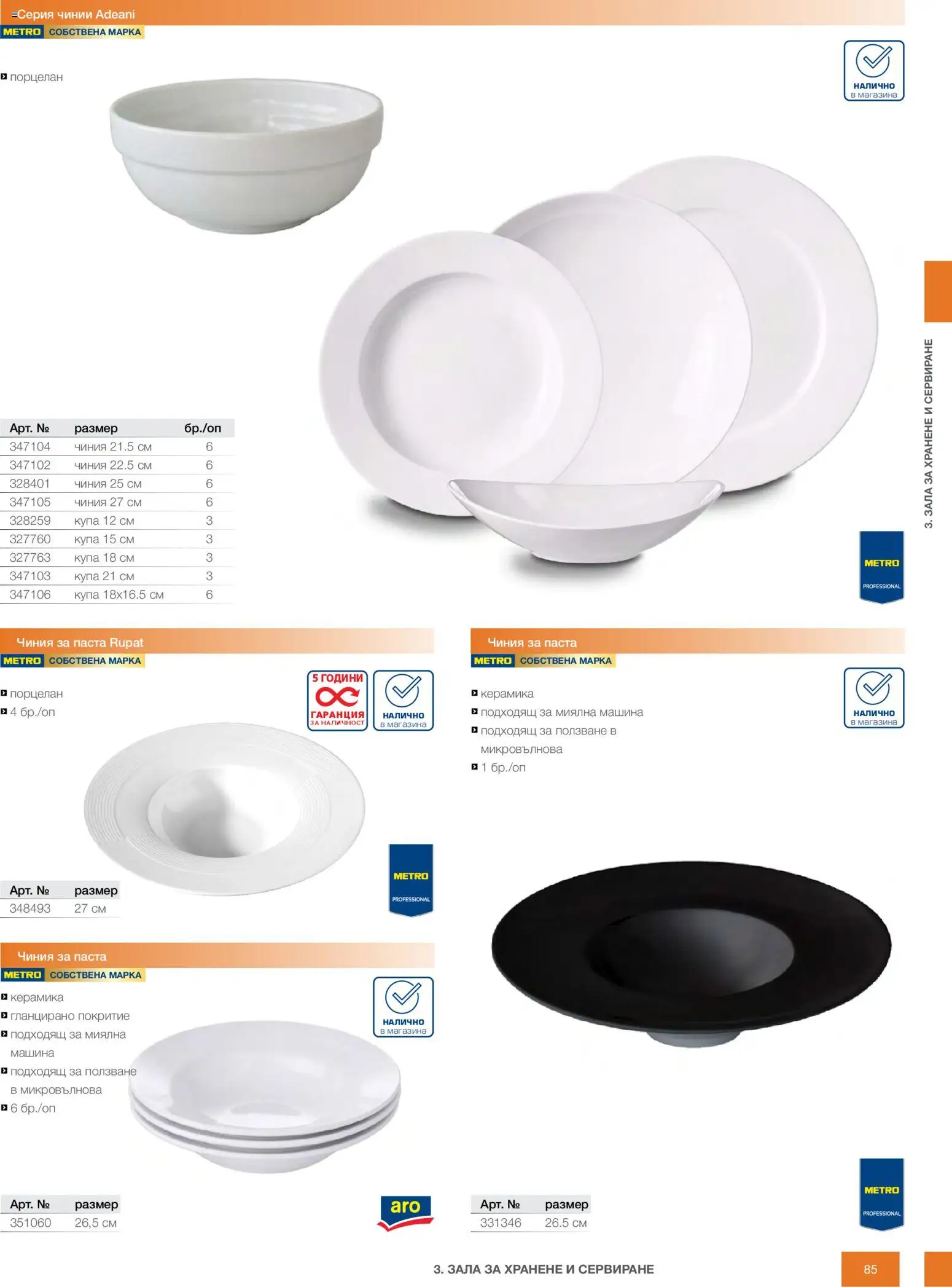 {H1} | Страница: 85 | Продукти: Чиния, Паста, Микровълнова, Купа