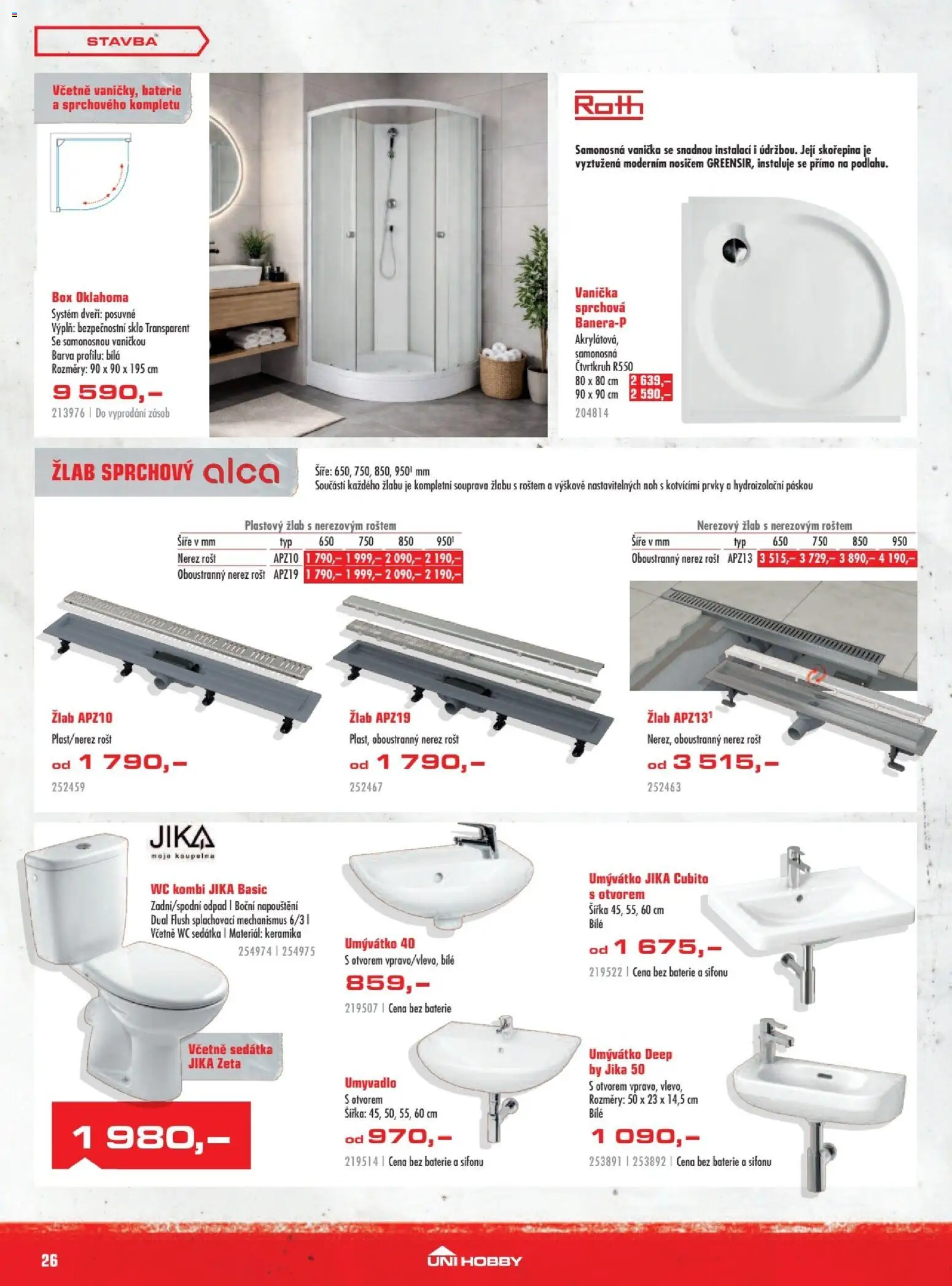 Uni Hobby leták od 05.03.2026 | Strana: 26 | Produkty: Box, Rošt, Umyvadlo, Koupelna