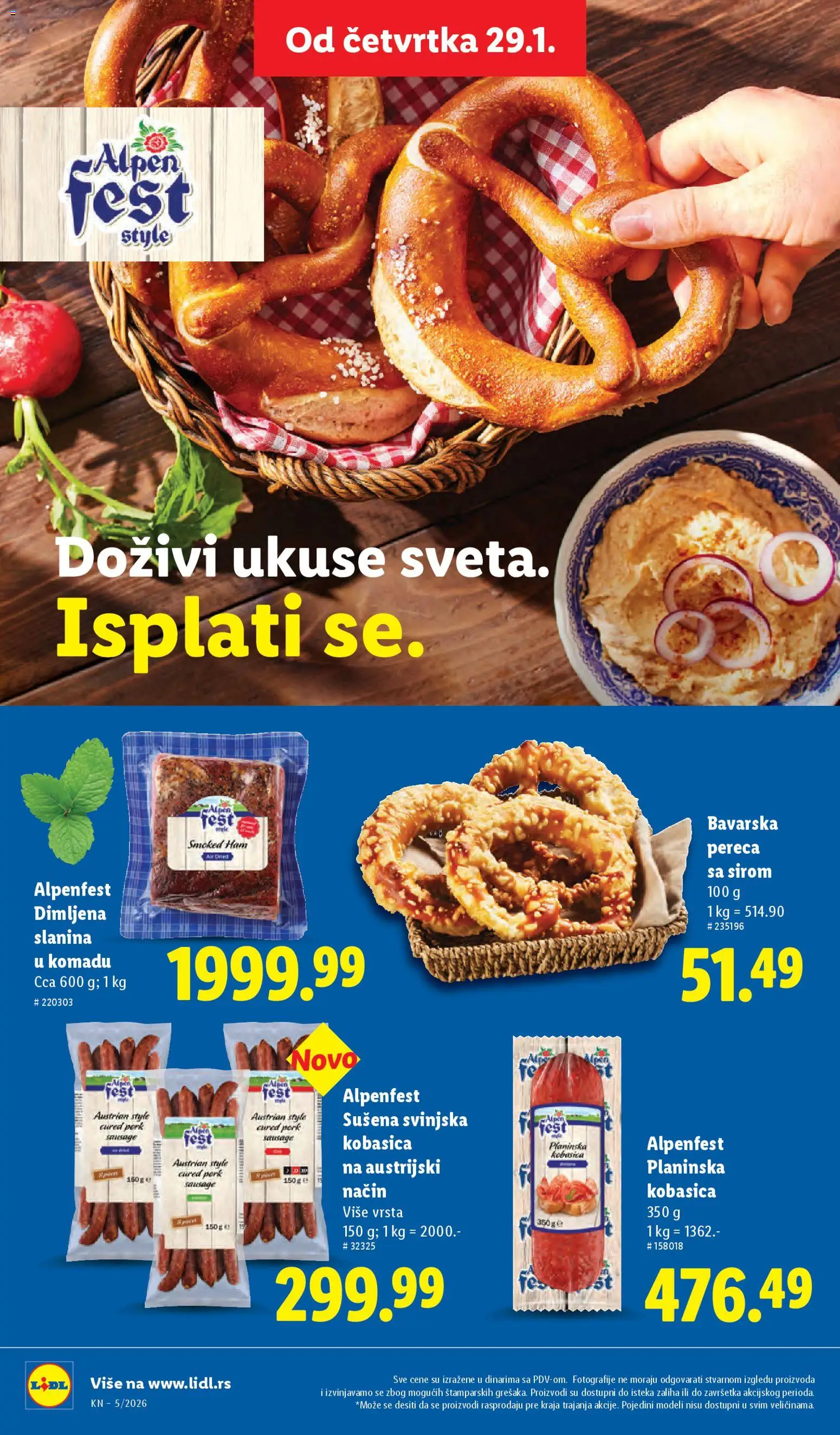 Lidl katalog - važi od 29.01.2026 | Strana: 34 | Proizvode: Slanina, Kobasica