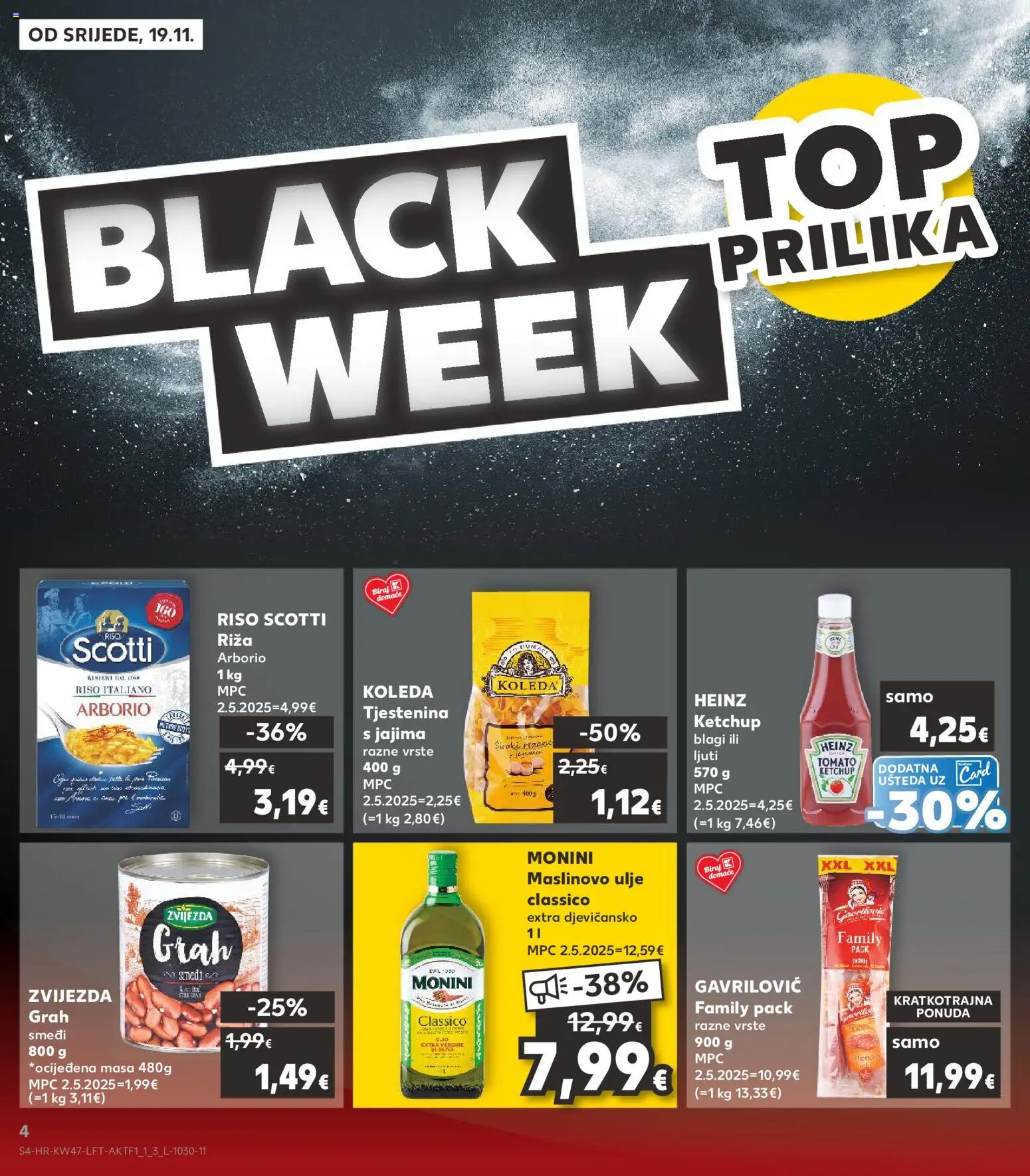 Kaufland katalog | vrijedi od 19.11.2025 | Stranica: 4 | Proizvodi: Ulje, Maslinovo ulje, Tjestenina, Pasta