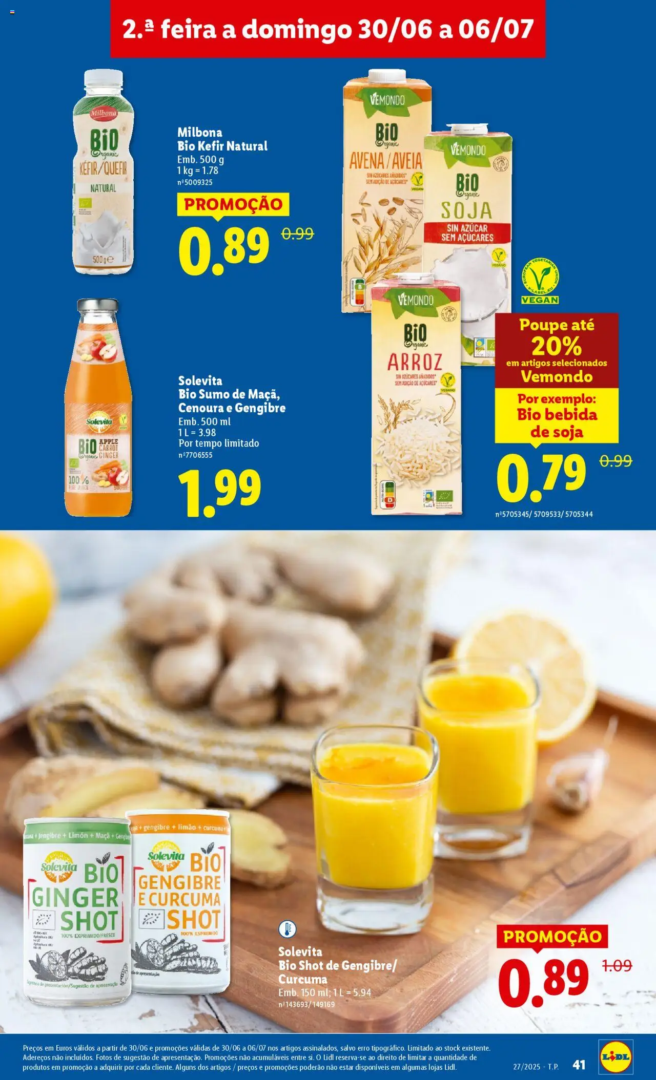 Lidl folheto │ válido de 30.06.2025 | Página: 41 | Produtos: Soja, Sumo, Arroz, Bebida