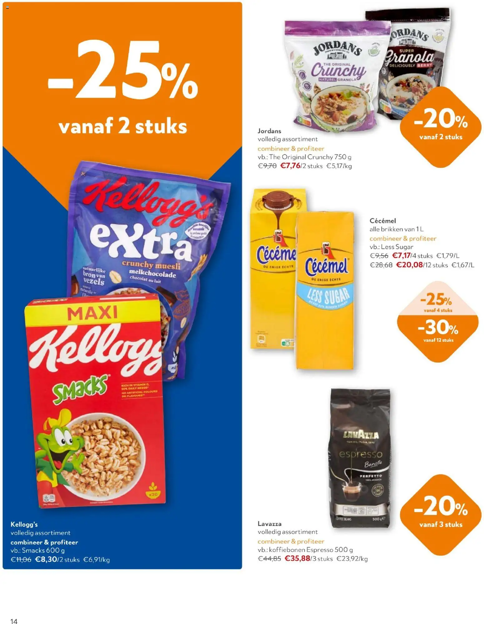 {H1} | Pagina: 14 | Producten: Lavazza, Muesli