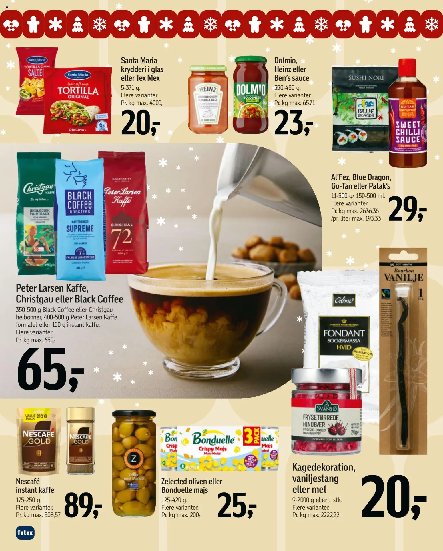 Føtex tilbudsavis – gyldig fra 28.11.2025 | Side: 48 | Produkter: Kaffe, Majs, Sushi, Instant Kaffe