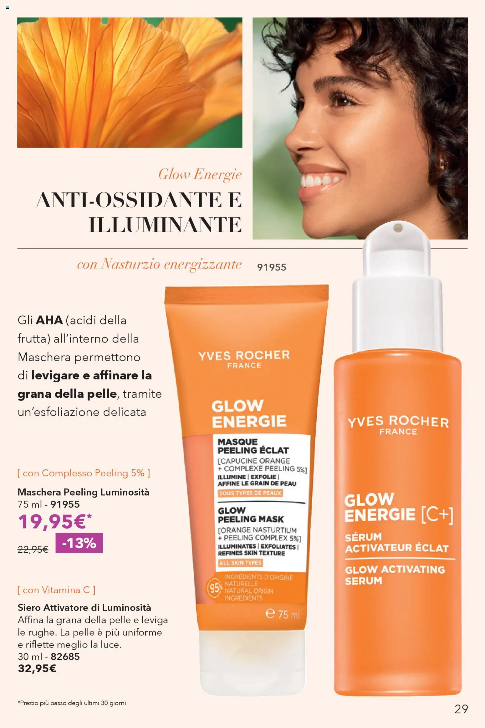 Volantino Yves Rocher del 02.04.2026 | Pagina: 29 | Prodotti: Illuminante, Maschera, Peeling, Frutta