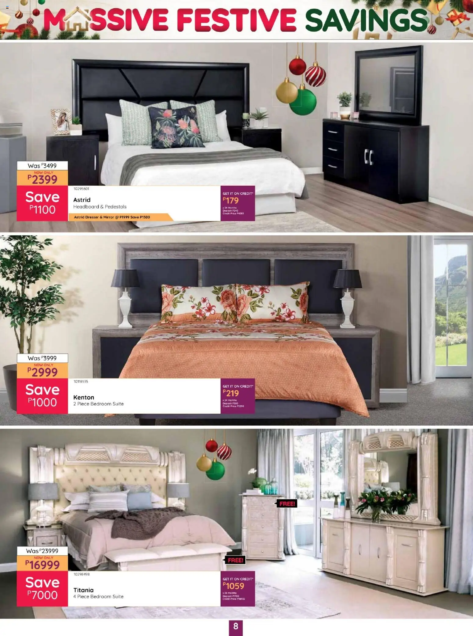 New Bradlows catalogue – valid from 02.12.2025 | Page: 8 | Products: Headboard, Mirror