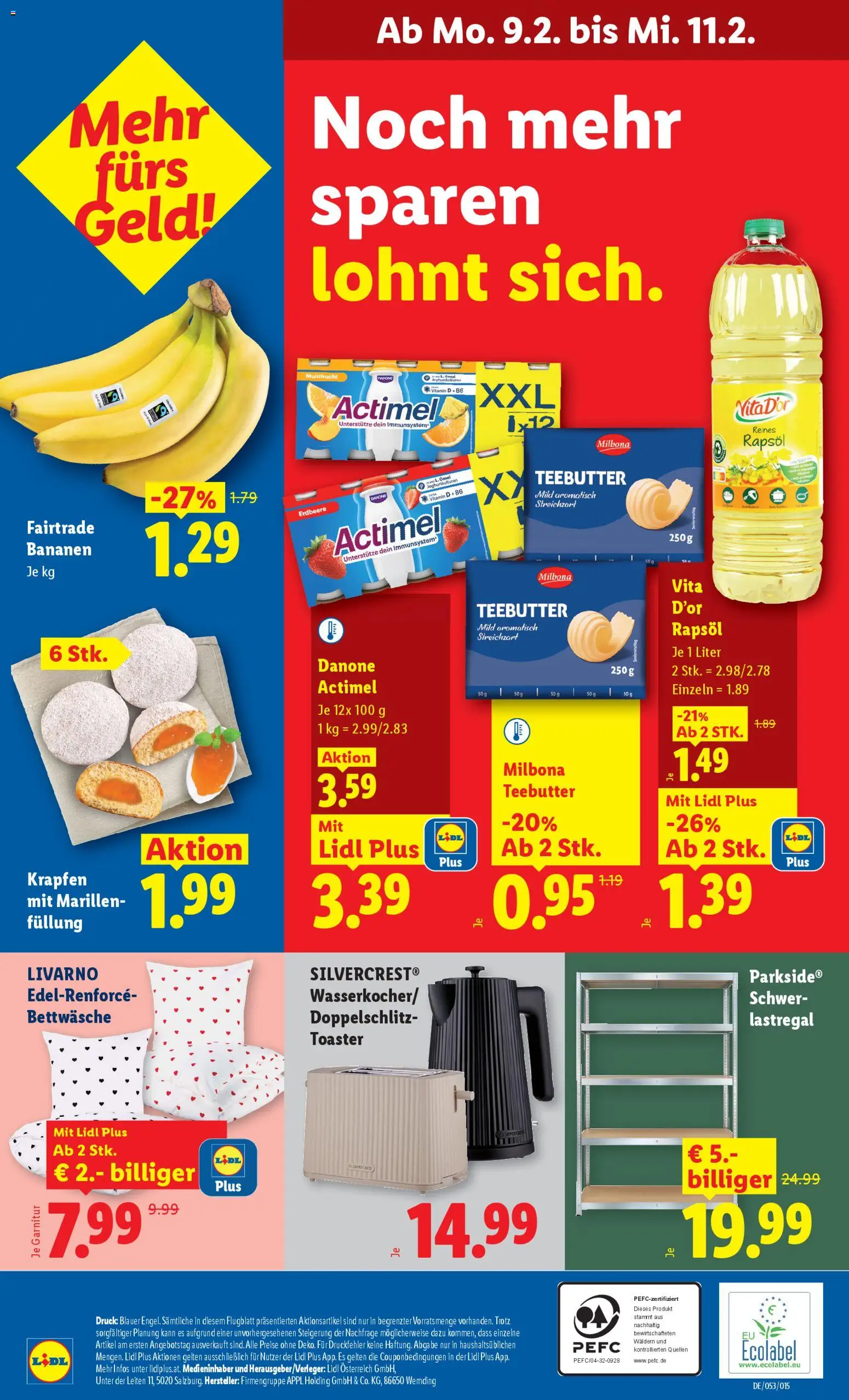 Lidl Flugblatt - Oberpullendorf, Güssing, Oberwart gültig ab 05.02.2026 | Seite: 46 | Produkte: Toaster, Bananen
