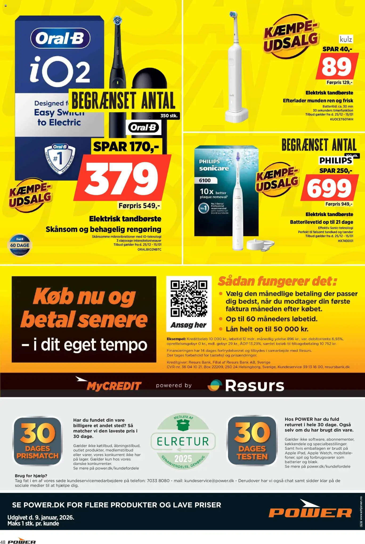 Power tilbudsavis – gyldig fra 09.01.2026 | Side: 48 | Produkter: Tandbørste, Batterier, Telefon, Søm