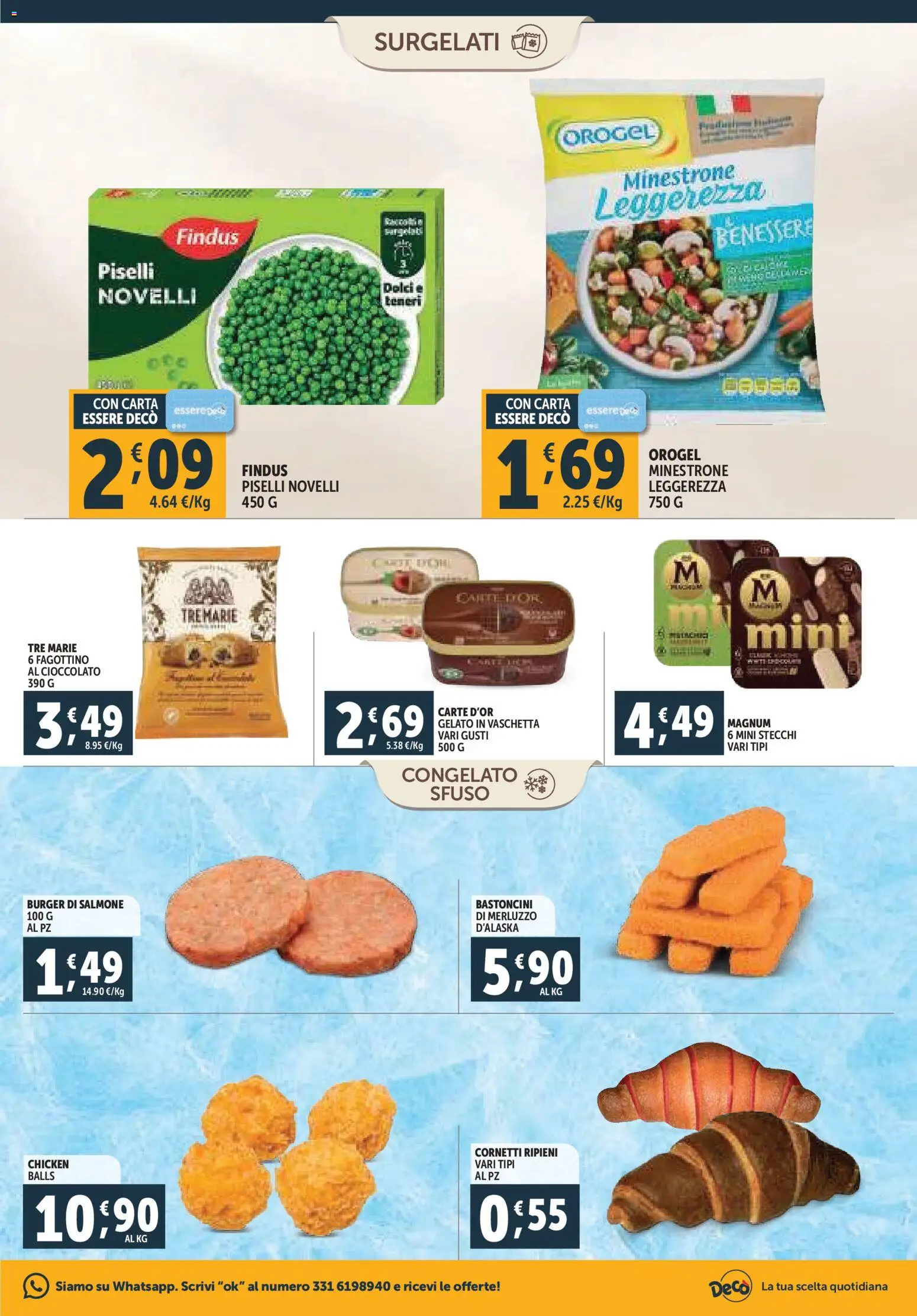 Volantino Decò del 20.11.2025 | Pagina: 9 | Prodotti: Minestrone, Cioccolato, Gelato, Piselli