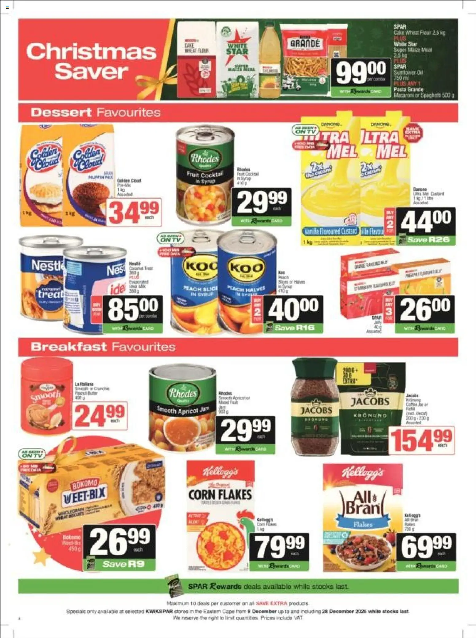 New KWIKSPAR catalogue – valid from 08.12.2025 | Page: 4 | Products: Cake, Jam, Oil, Fruit