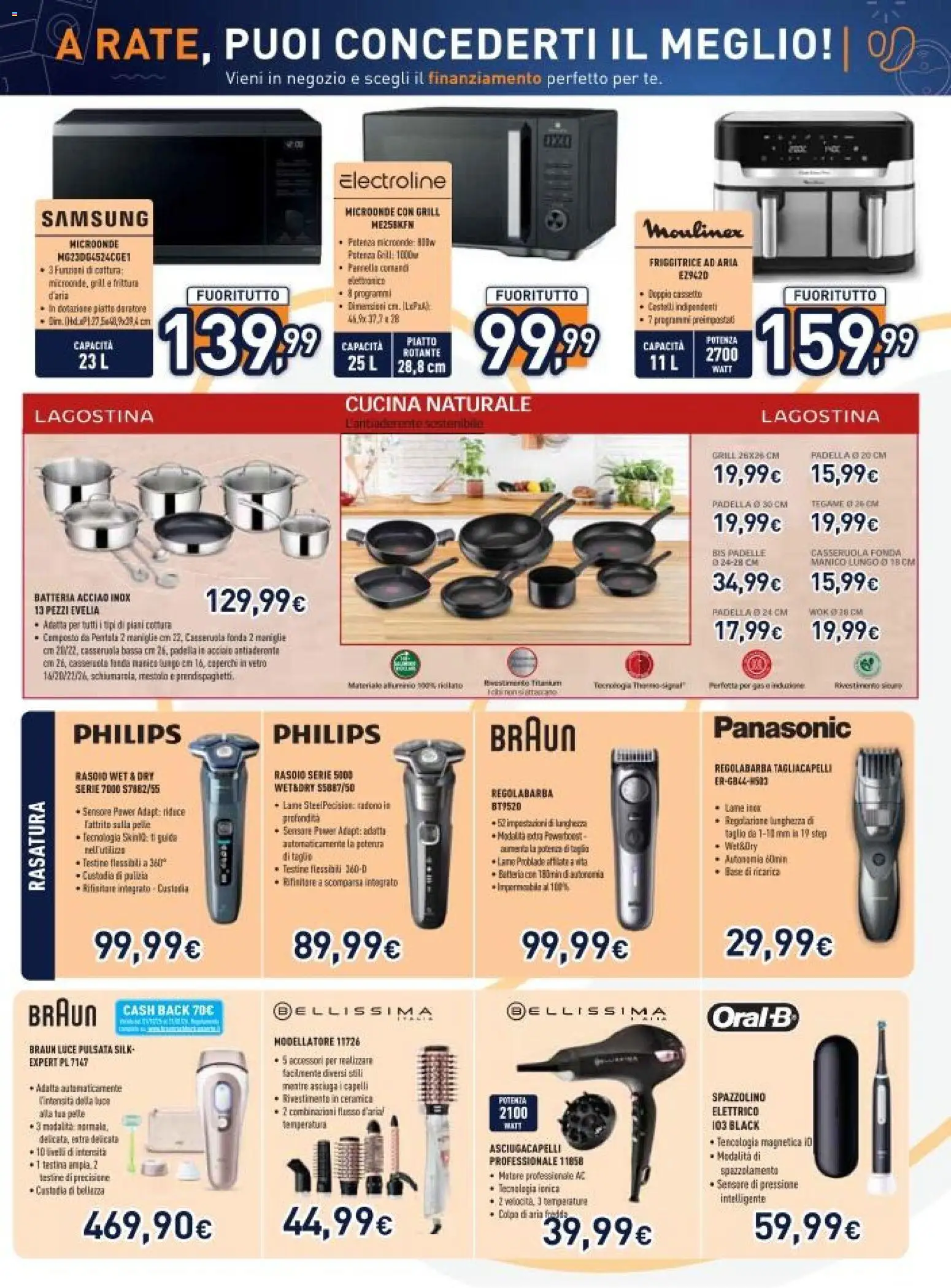 Volantino Unieuro del 16.01.2026 | Pagina: 21 | Prodotti: Spazzolino, Padella, Casseruola, Samsung