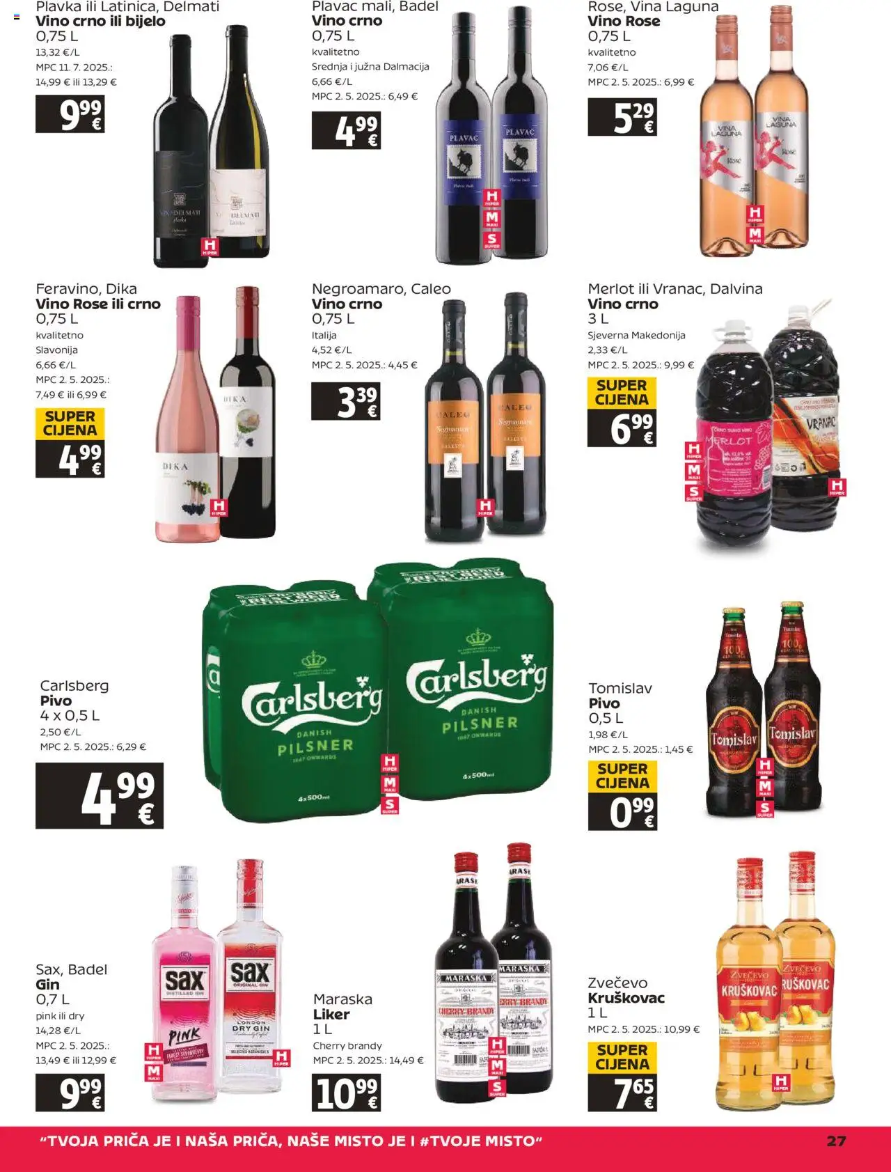Tommy katalog | vrijedi od 16.10.2025 | Stranica: 27 | Proizvodi: Bijelo vino, Vino, Pivo, Liker