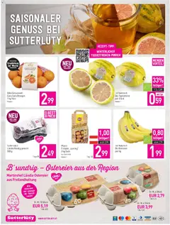 Sutterlüty Flugblatt ab 15.01.2026 gültig | Seite: 20 | Produkte: Zitrone, Orangen, Bananen