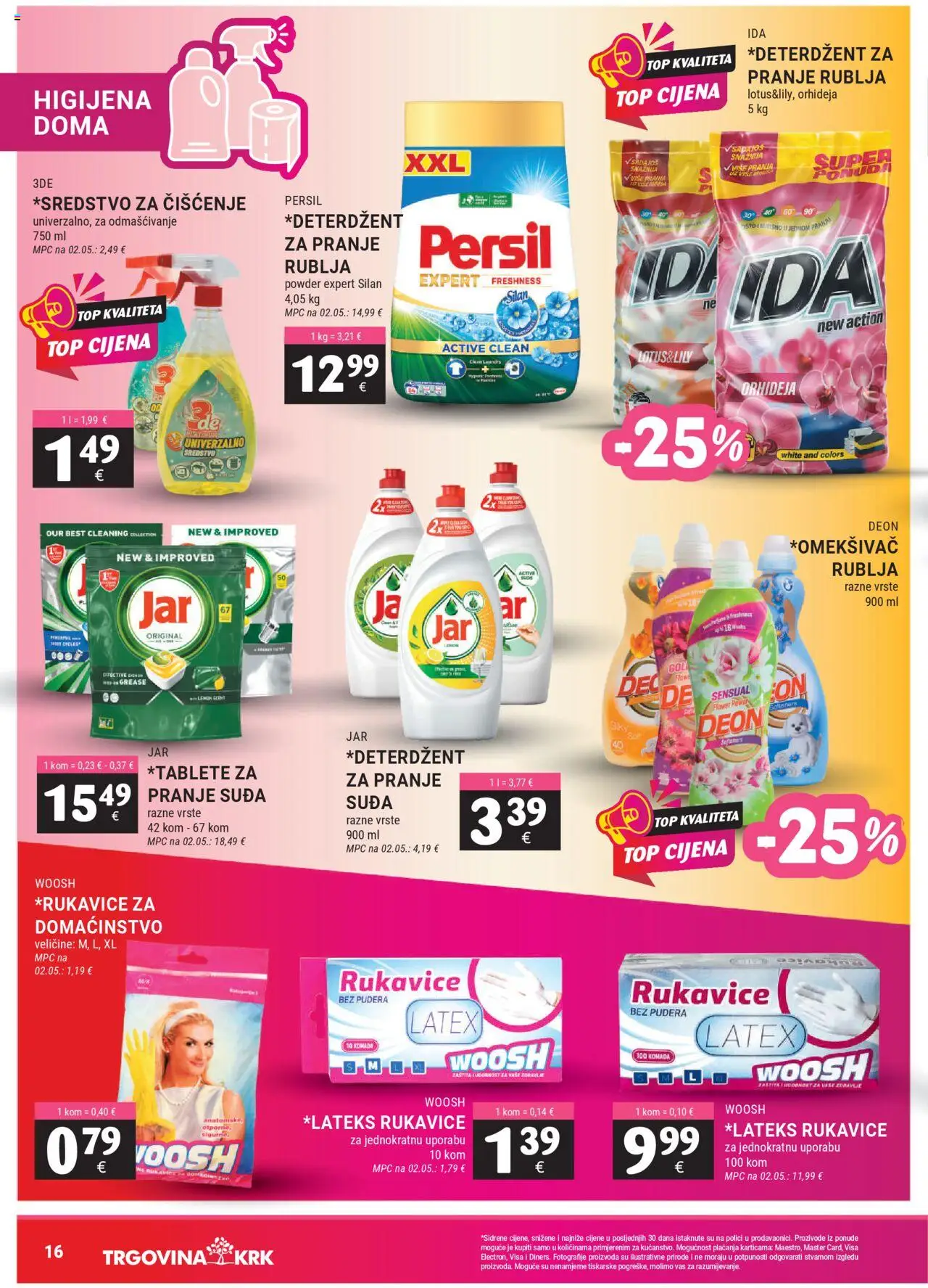 Trgovina Krk katalog | vrijedi od 01.09.2025 | Stranica: 16 | Proizvodi: Orhideja, Rukavice, Persil